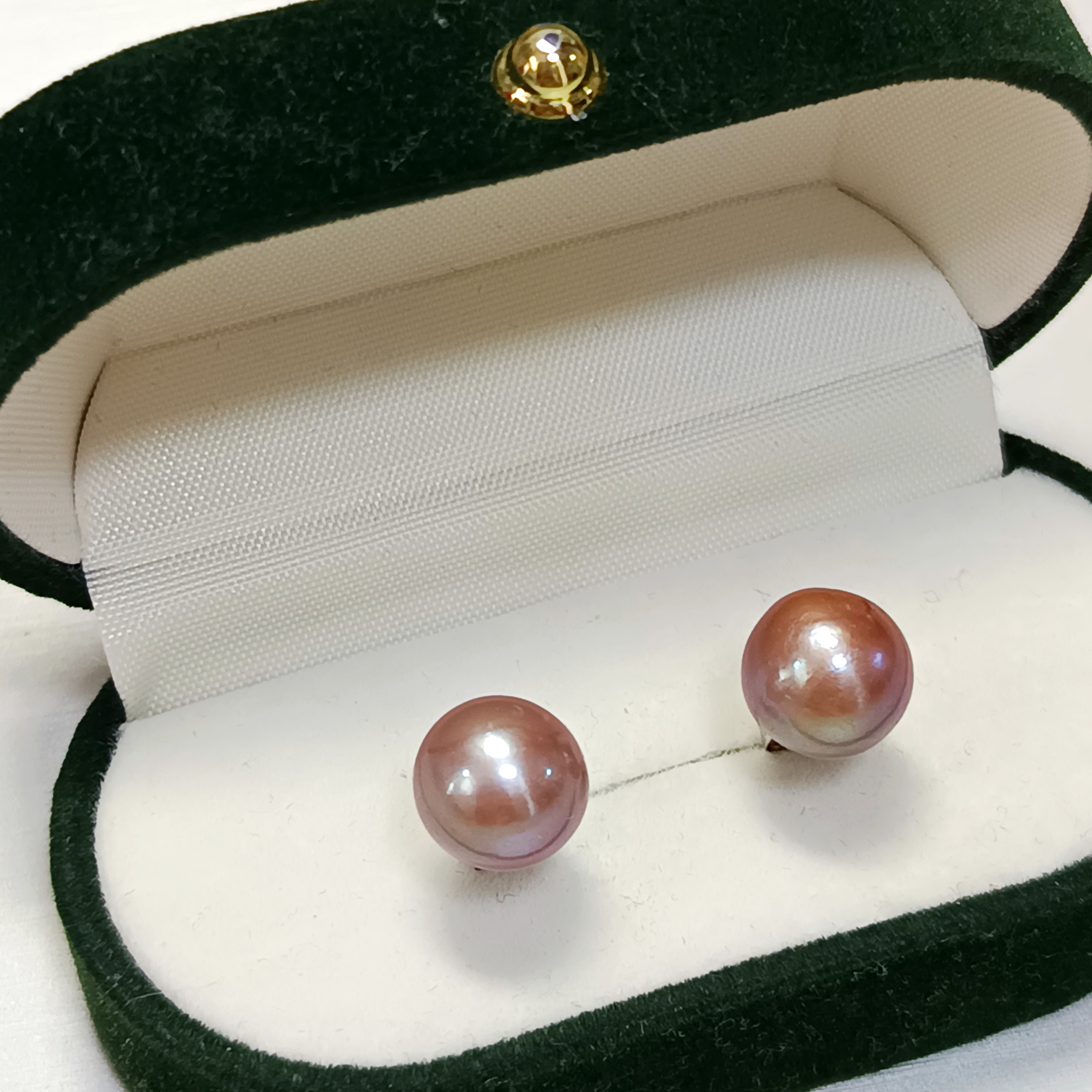 🎉99特價品🎉正圓強光愛迪生啡色珠925銀針耳釘