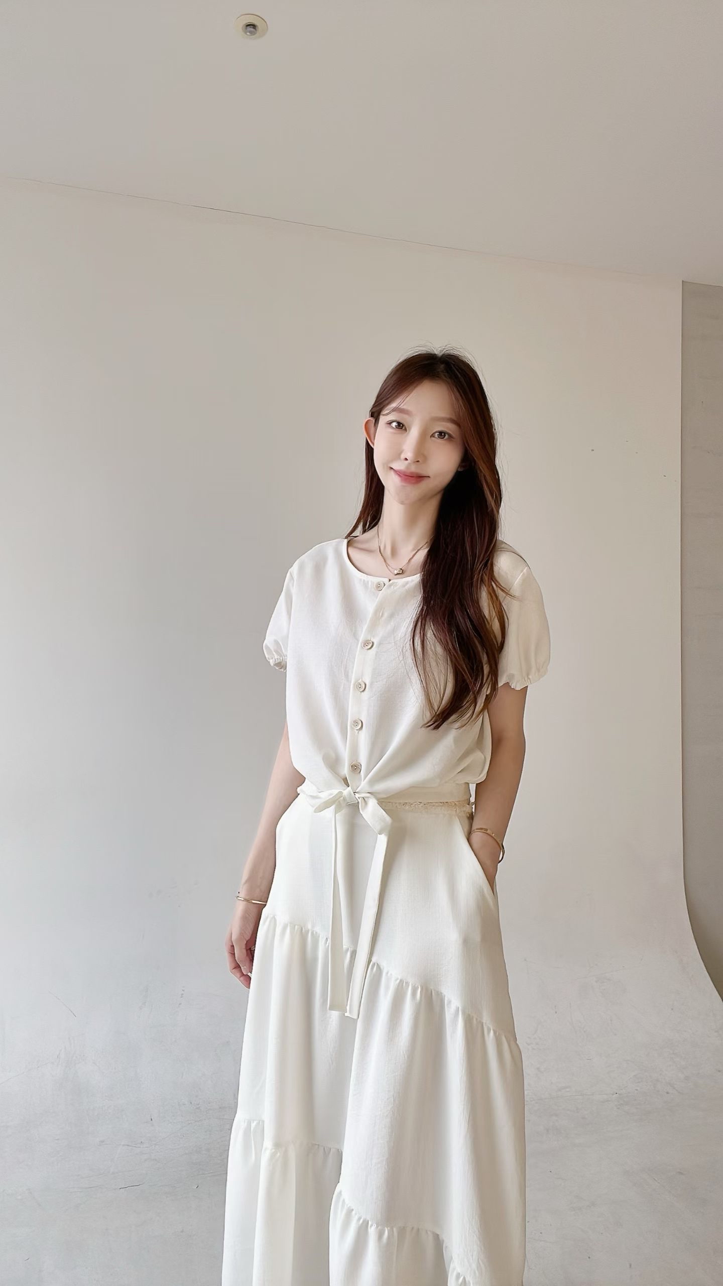 FV20 前綁泡泡袖blouse 