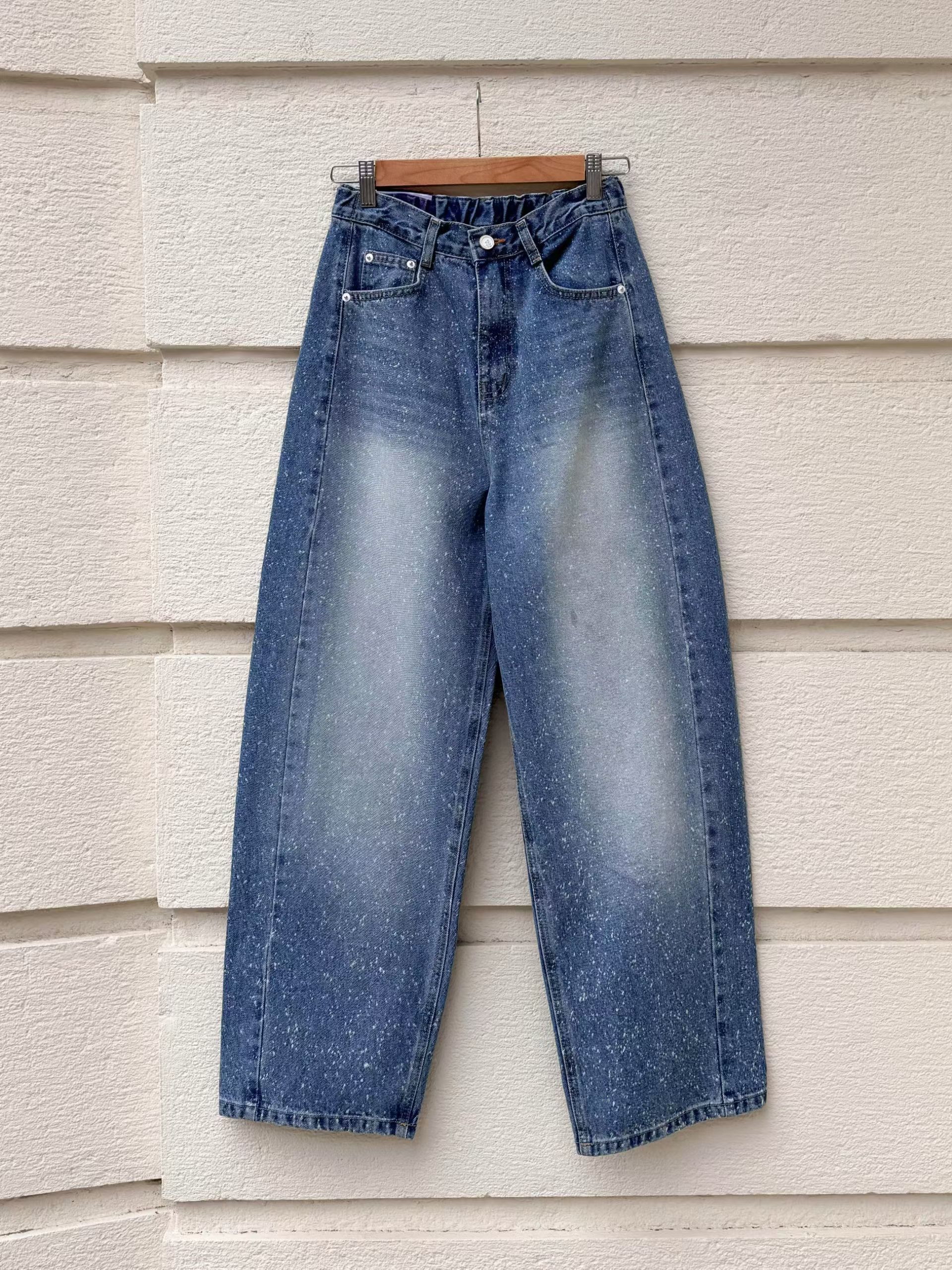 潑墨洗水牛仔褲