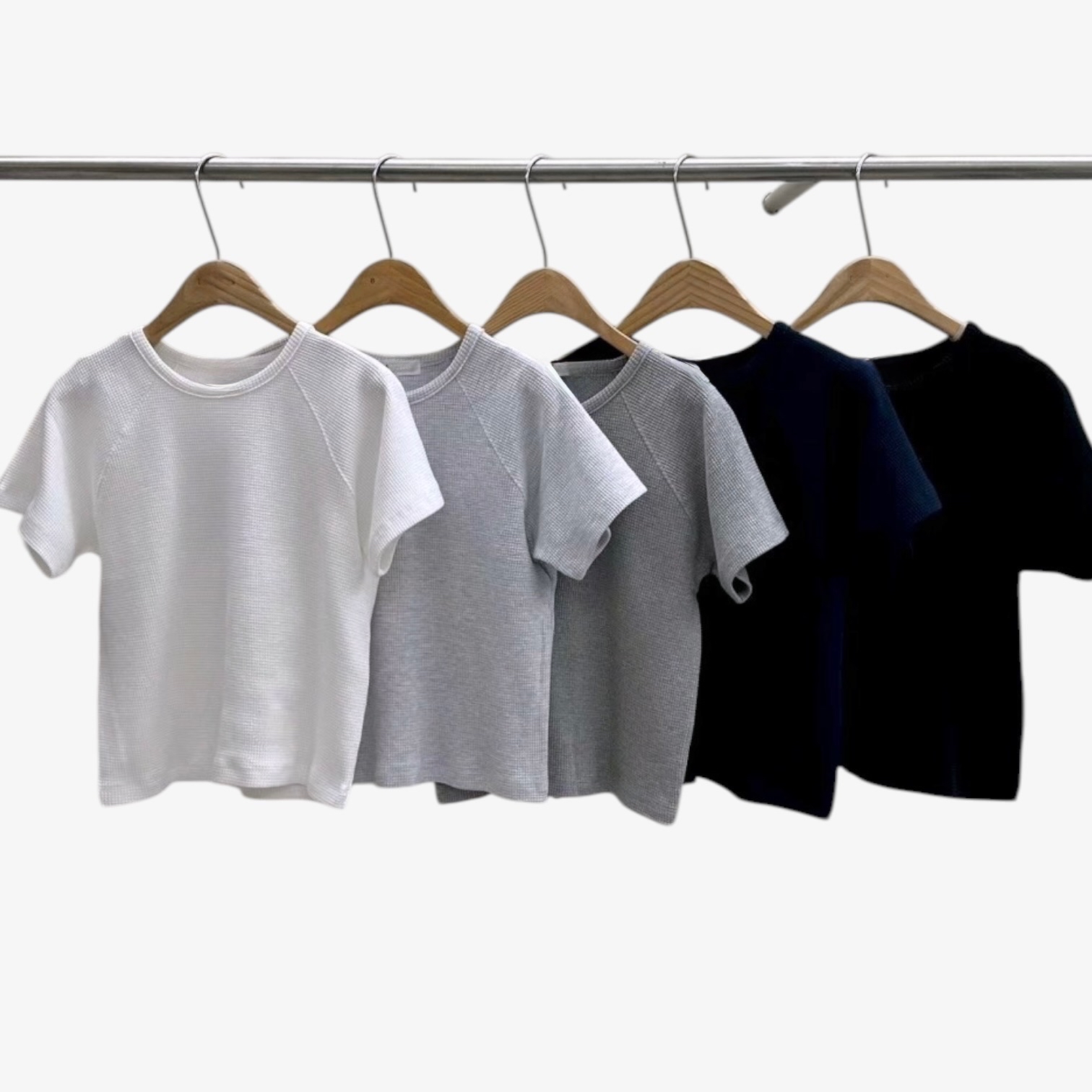 221059 格紋淨色Tee