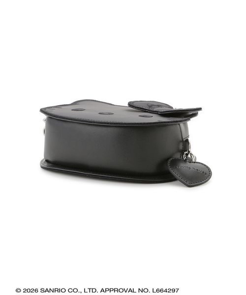 🎀【預訂】Kitty樣黑色皮革單肩包