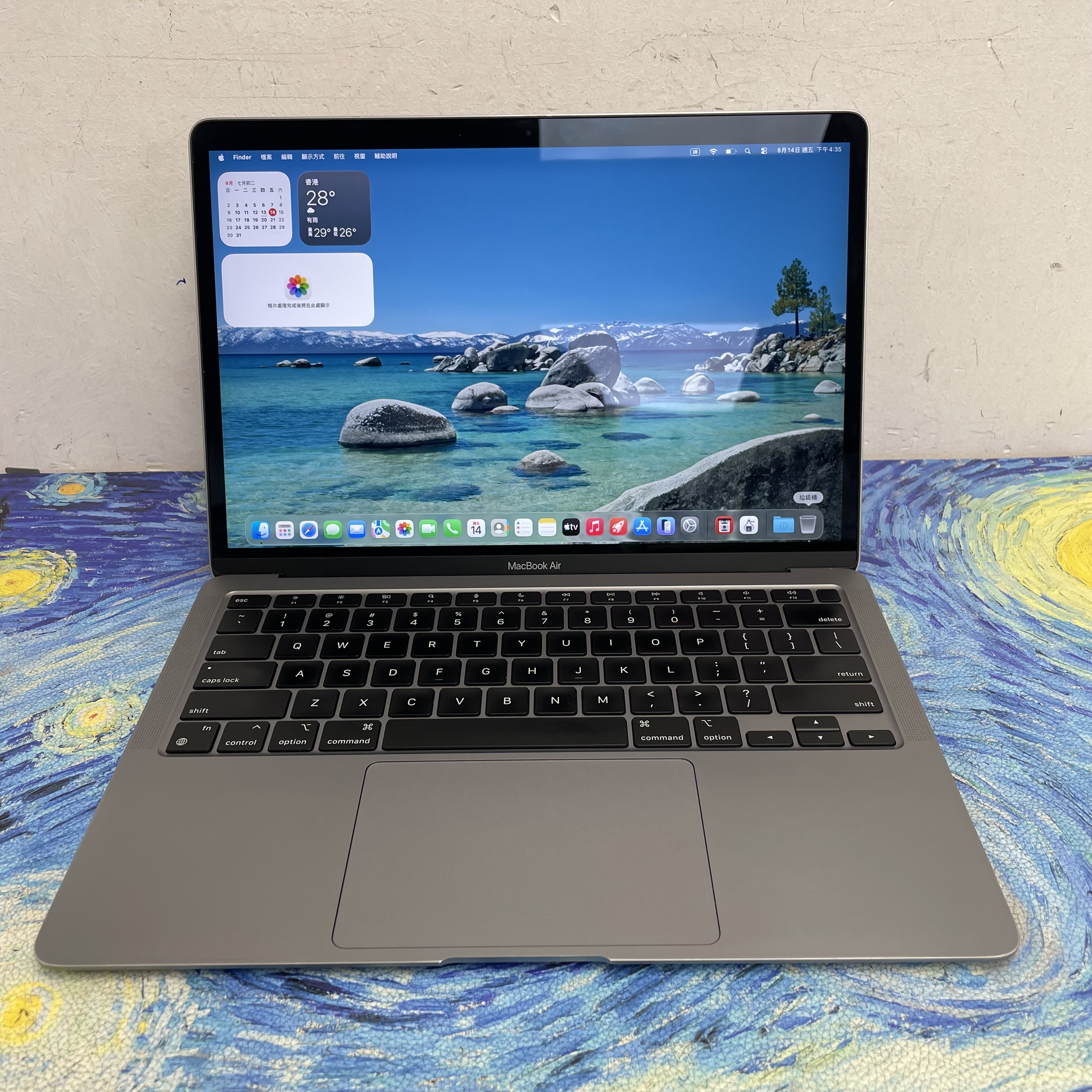 #5982 MacBook Air 2021/M1 CPU/8GB Ram/256GB SSD/Touch ID/13吋Mon/灰色