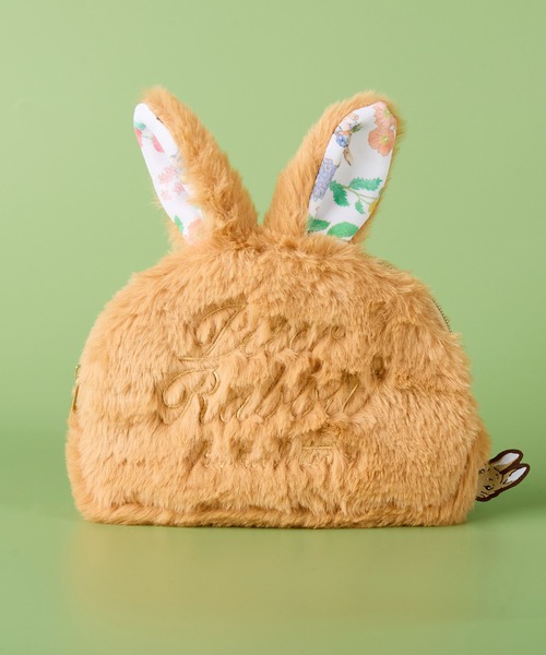 🆕【⭐訂購⭐】🇯🇵日本直送 #PeterRabbit 絨毛耳朵 碎花襯裡 小物袋🌀 [ELBD-0004][260301]