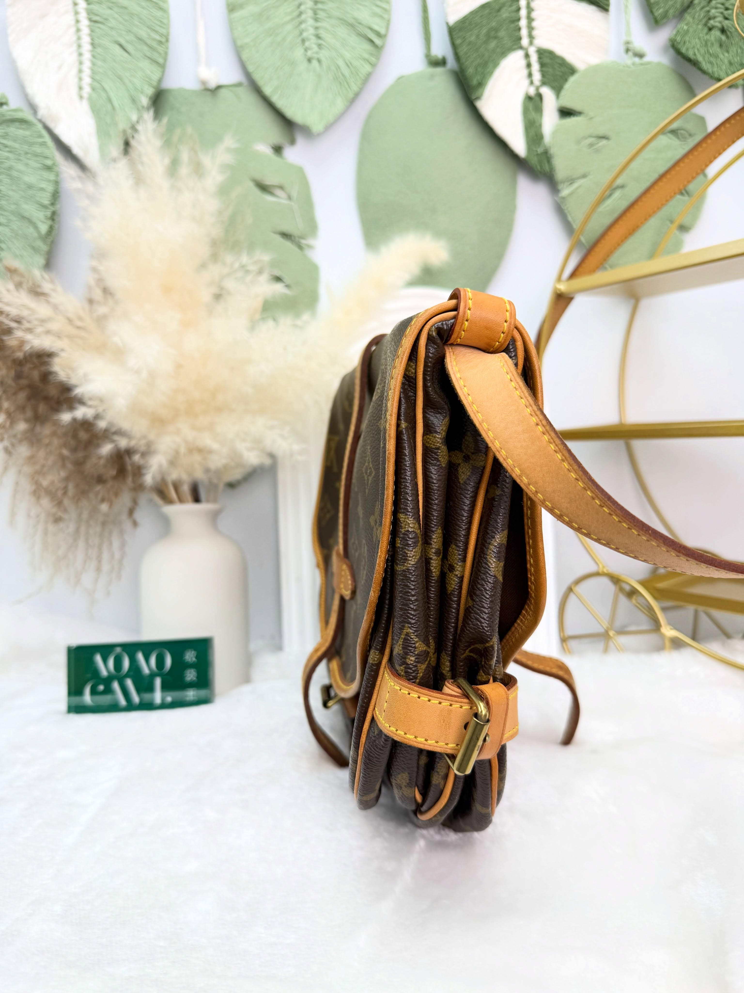 LV👜 PRE OWNED 🛍️啡色老花Saumur 30（MM）有塵袋🤎