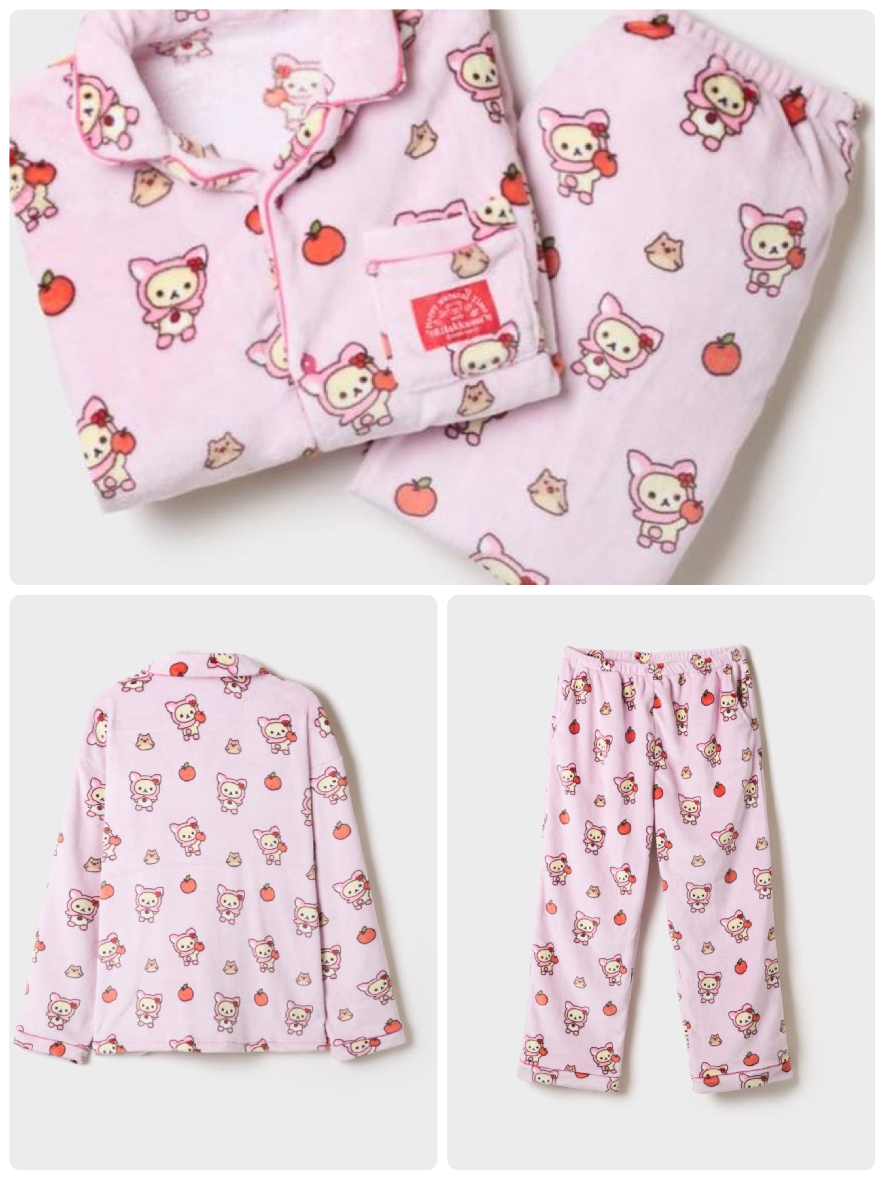 《預訂貨品》全新韓國spao 限定 Rilakkuma長袖冬天睡衣套裝