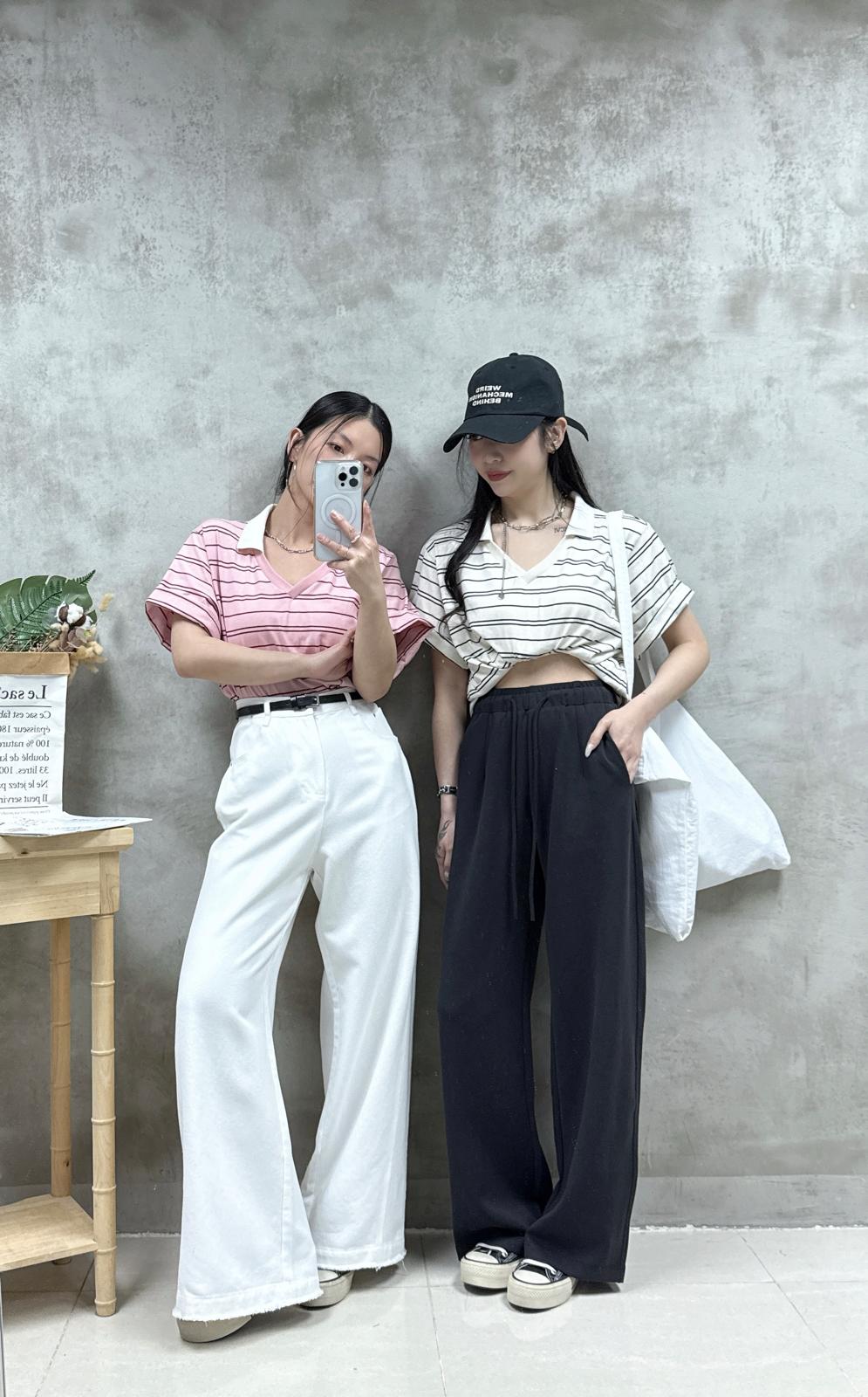 E10 polo領橫間Top