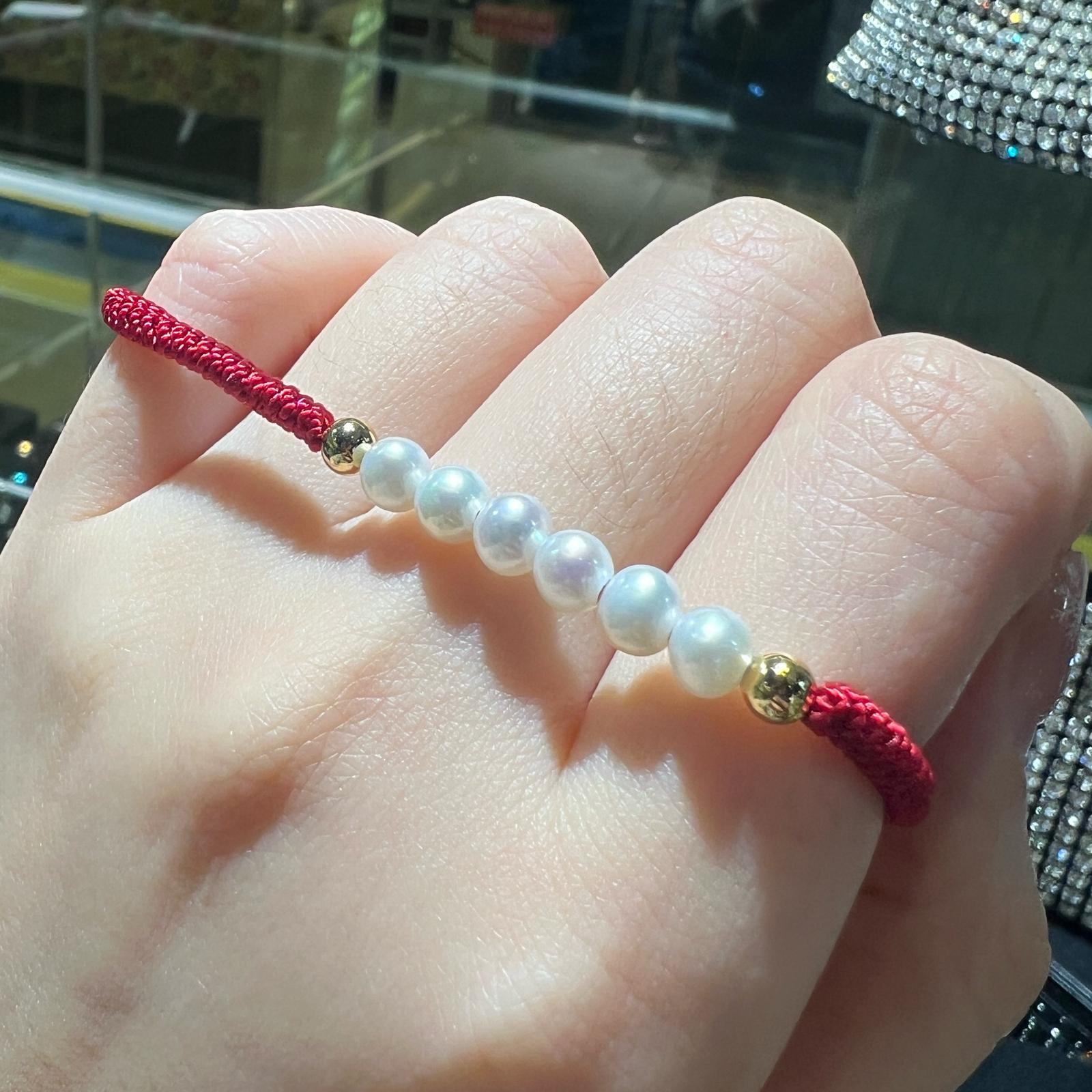 天然珍珠A級紅繩  Only one 無得訂