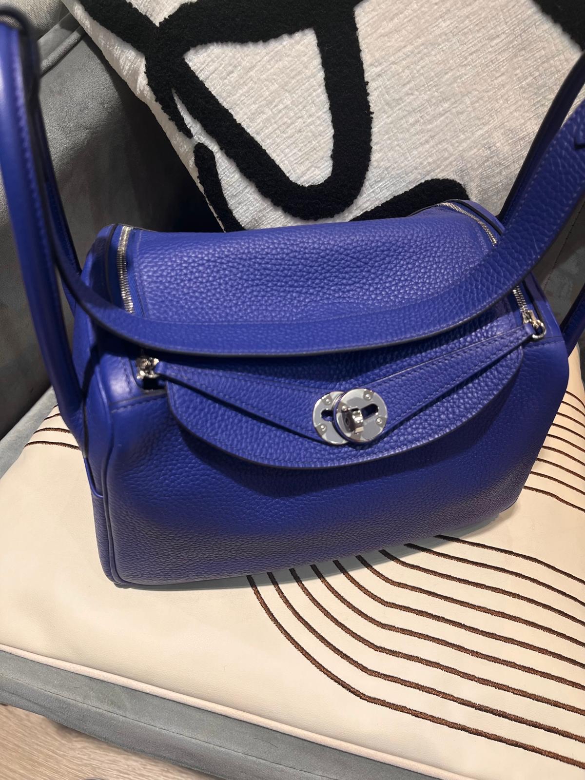 Hermes Lindy 26 Stamp A 電光藍 100%Authentic, 98%New ☑️Dust bag