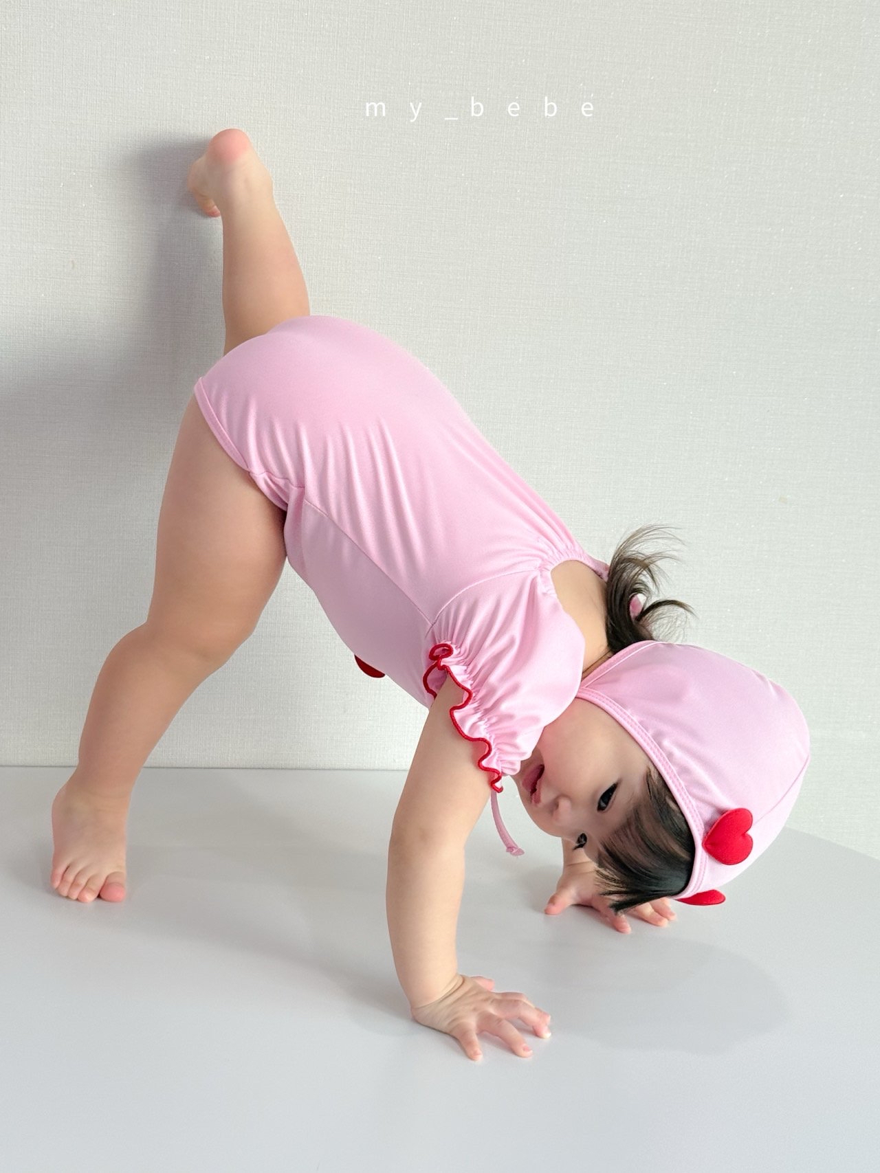 Mybebe | heart set (Pink size L(98-110)