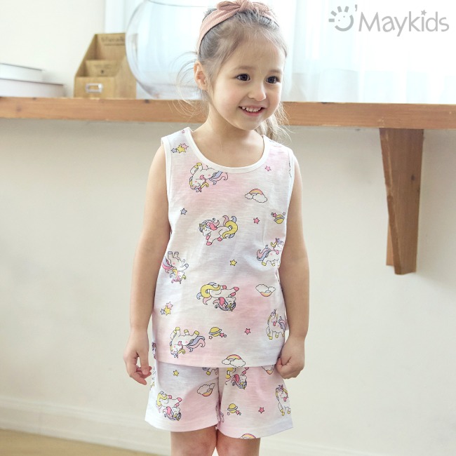 Maykids 無袖家居服 (彩色獨角獸)