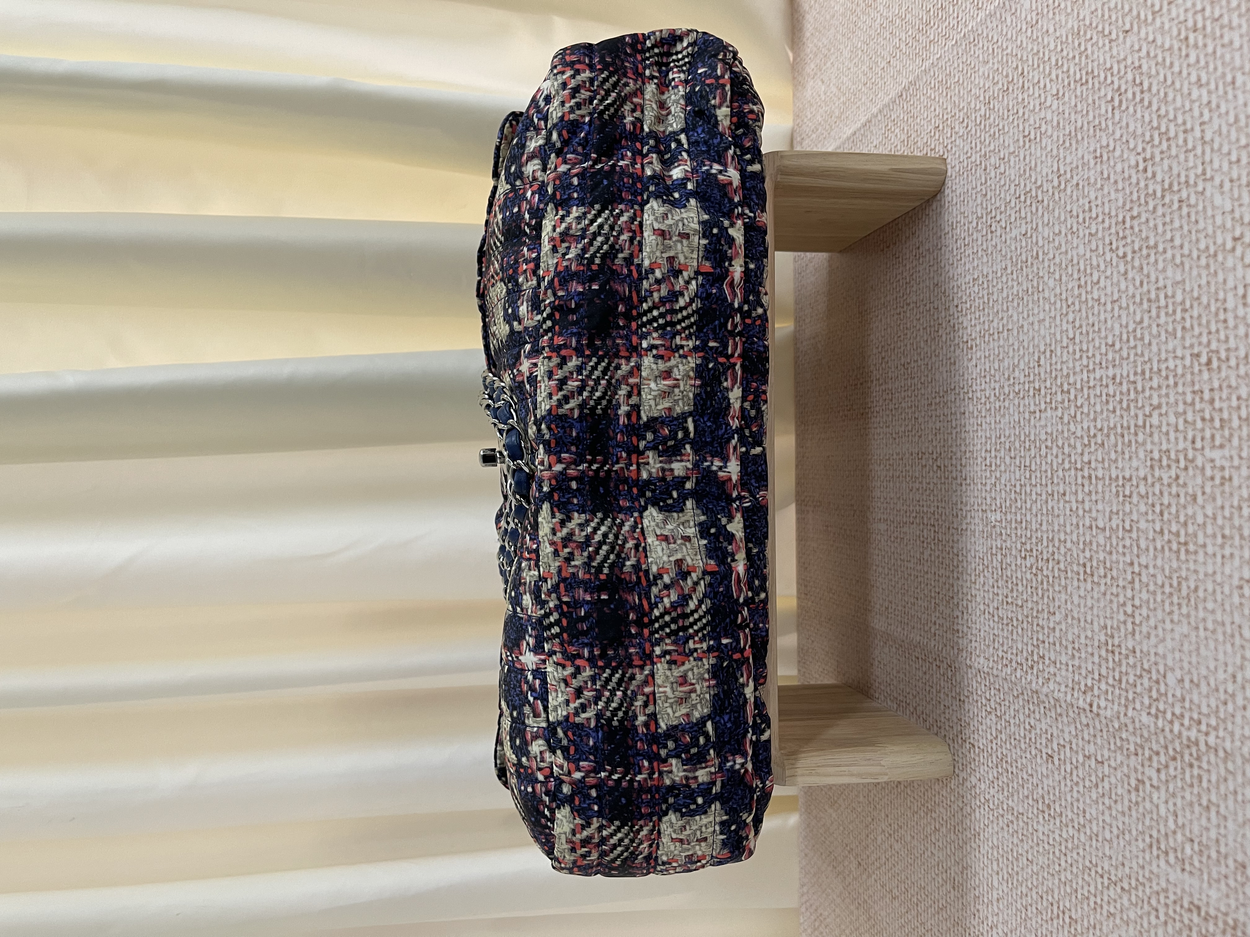 Pre-owned Chanel Nylon Tweed Print Bag / 26NY113