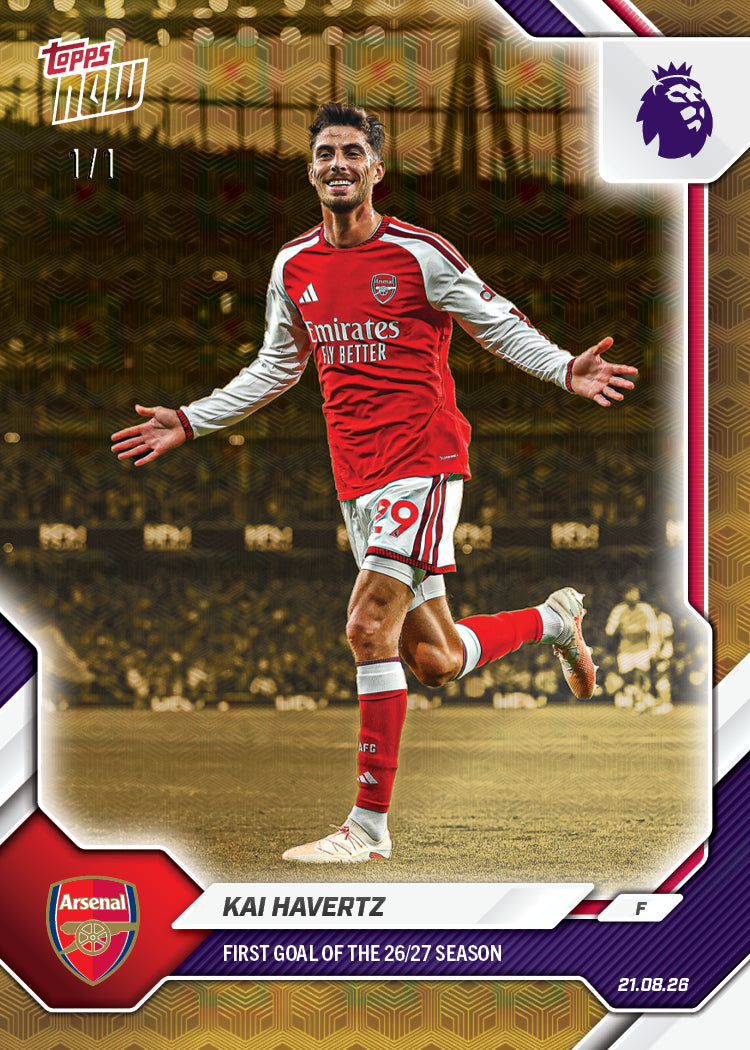 Kai Havertz - 2026/27 Premier League Topps NOW® #1 新季首球【團購】