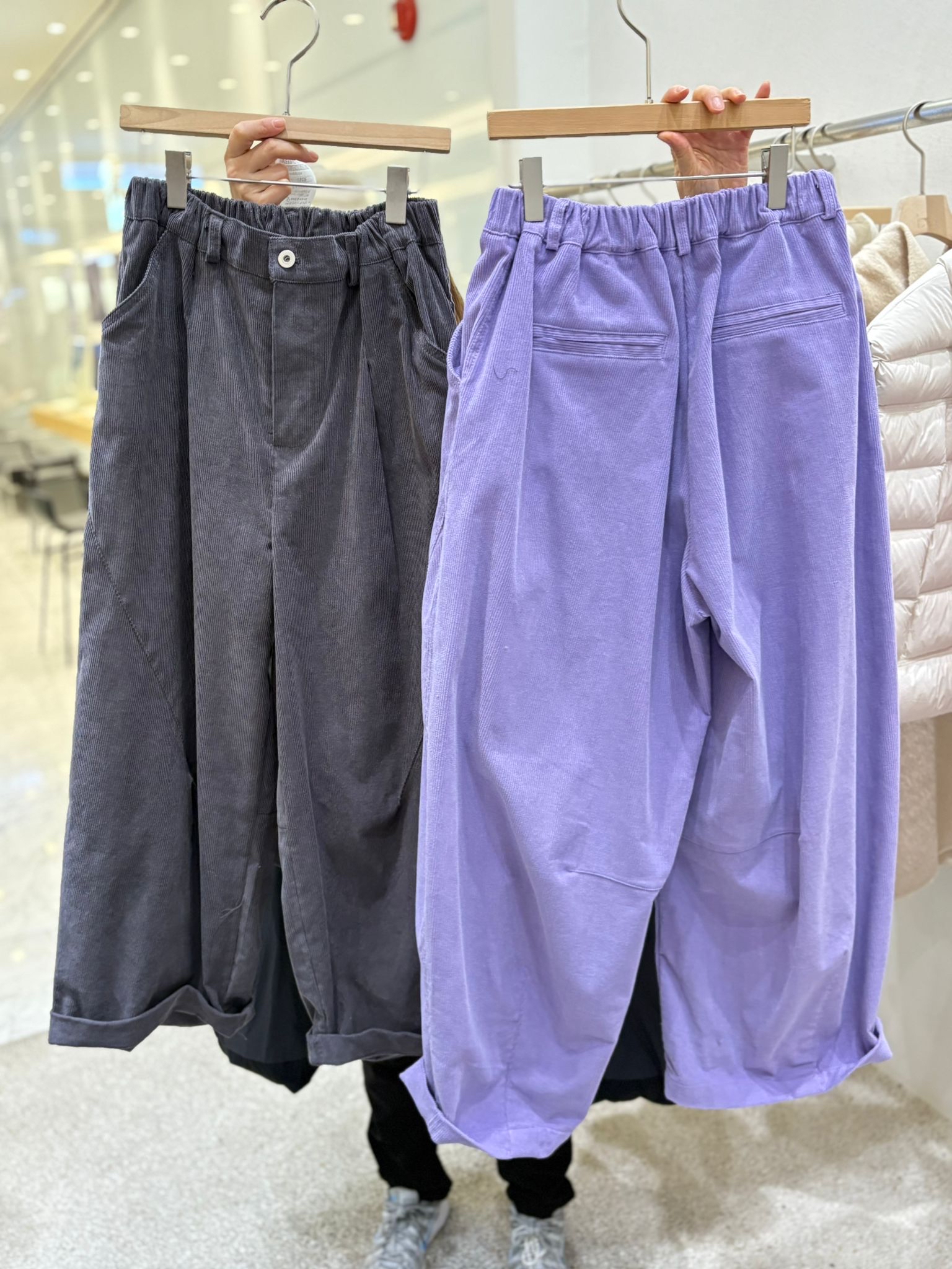 韓國高質靚料燈芯絨闊褲