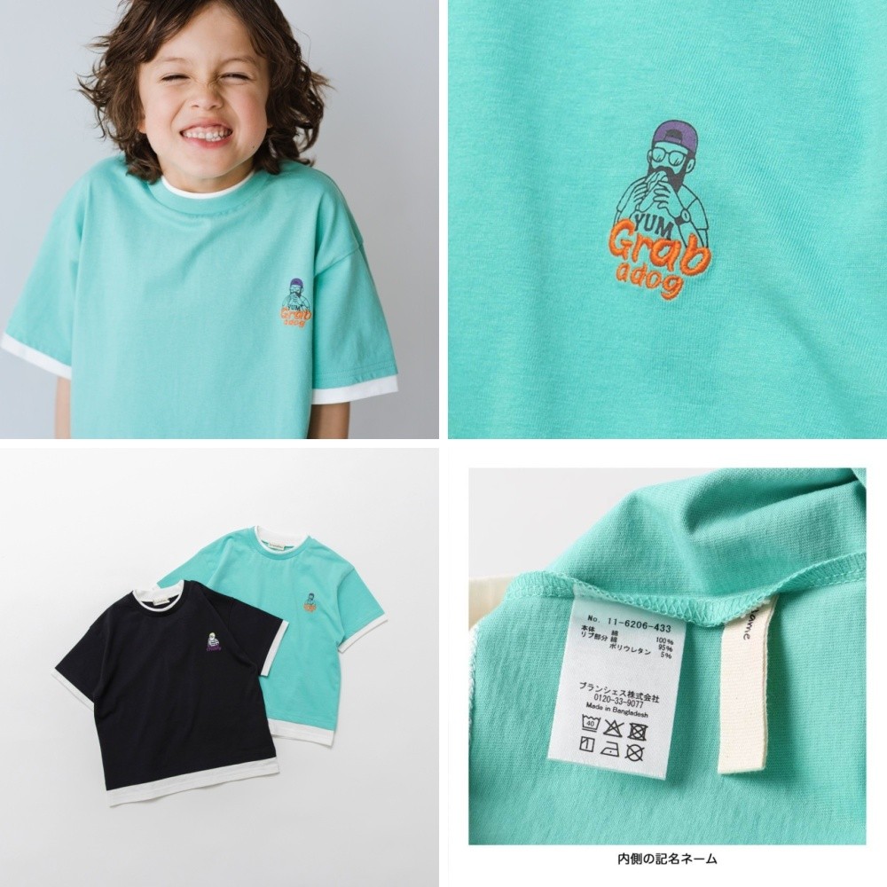 🆕【⭐訂購⭐】🌀 🇯🇵 日本直送🇯🇵 假2件層疊 刺繡 短袖TEE［2款選］🌀[ELCA-0235][260526]