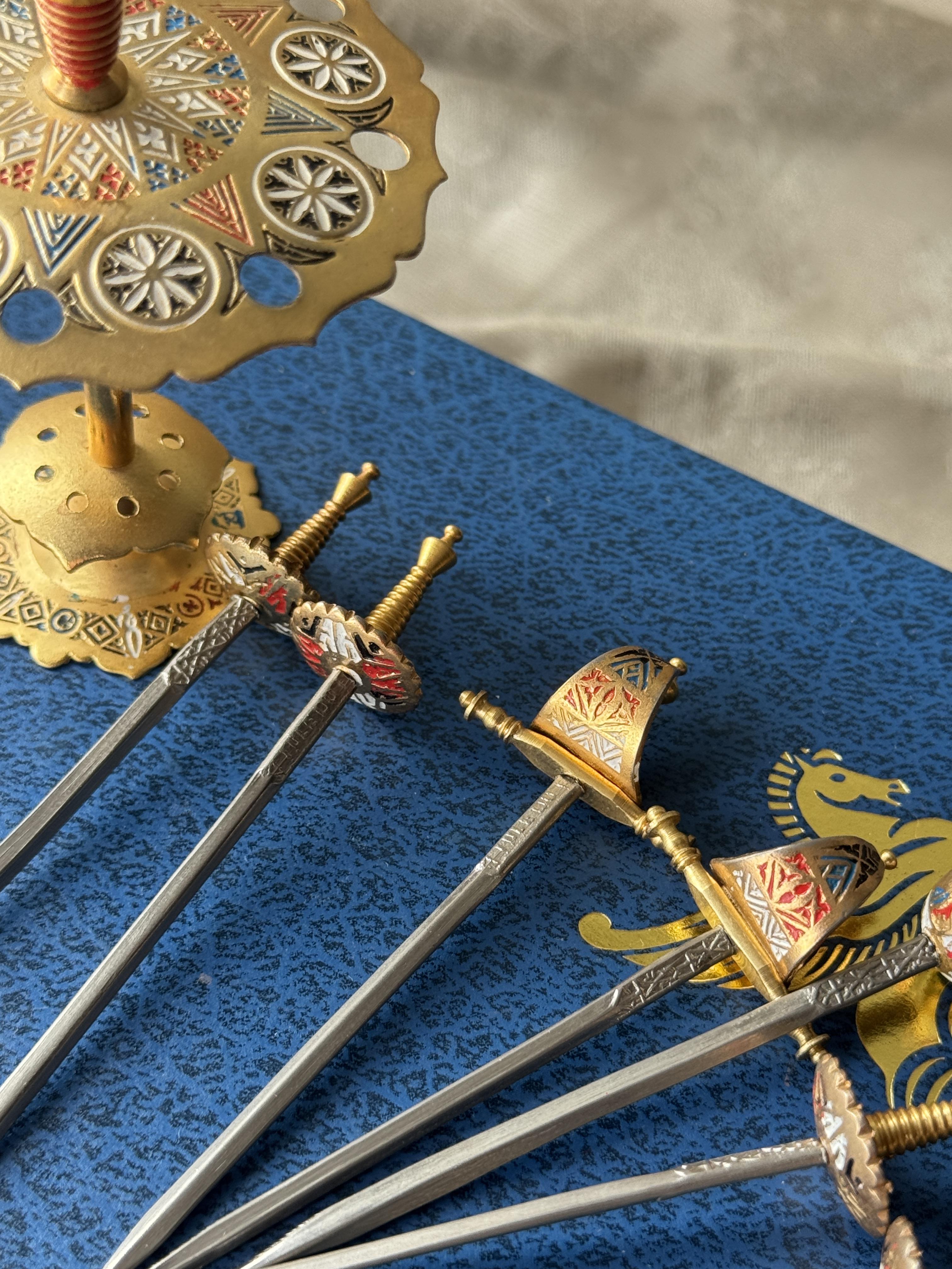 Vintage Spanish Toledo Sword Fruit Stick Set (MT2497)
