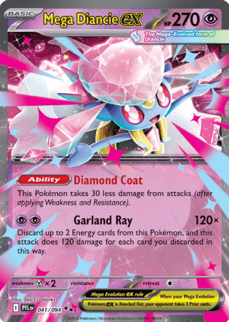 Pokemon TCG Phantasmal Flames - Mega Diancie EX-041/094