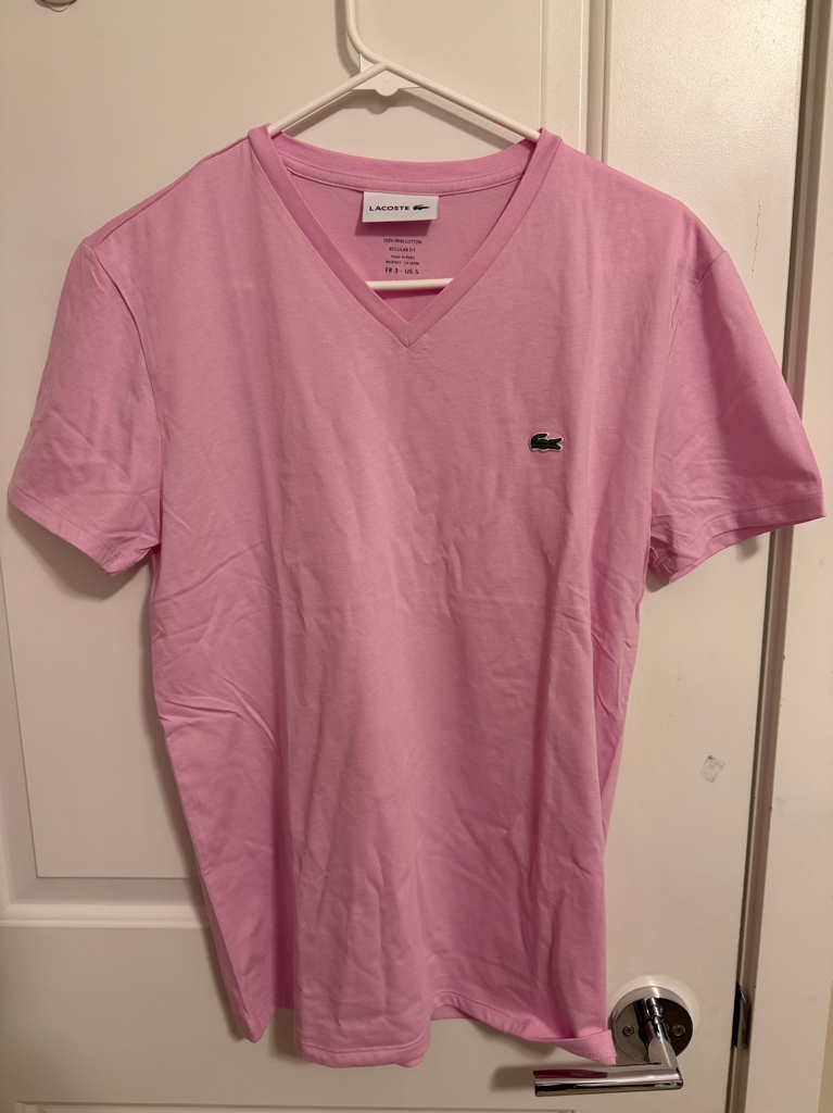LACOSTE 中性V 領 T shirt 