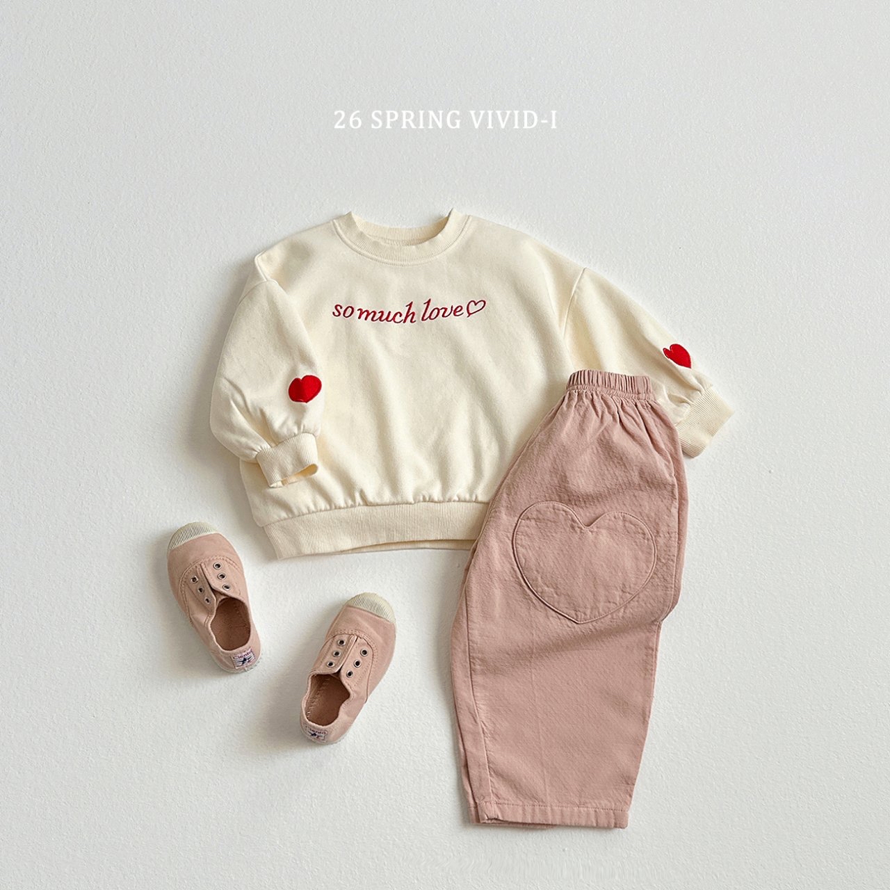 🌸預訂 韓國直送🌸🇰🇷VIVIDI三色so much love印花寬鬆衛衣