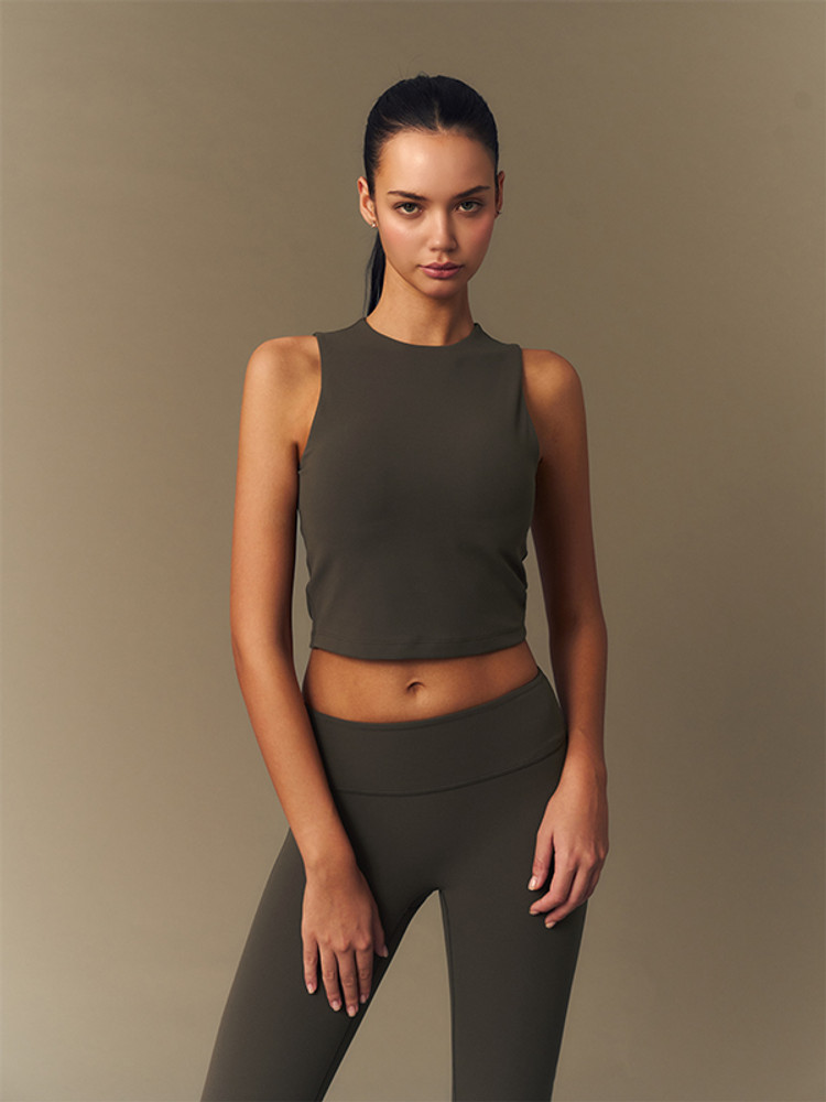 【雲感微高領Tank Top】預購_高強支撐Compression Round Neck Tank Top by Grandeline