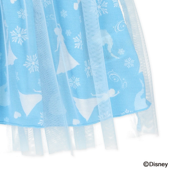 🇯🇵預訂 日本直送🇯🇵三色Frozen造型短袖印花薄紗短袖連身裙