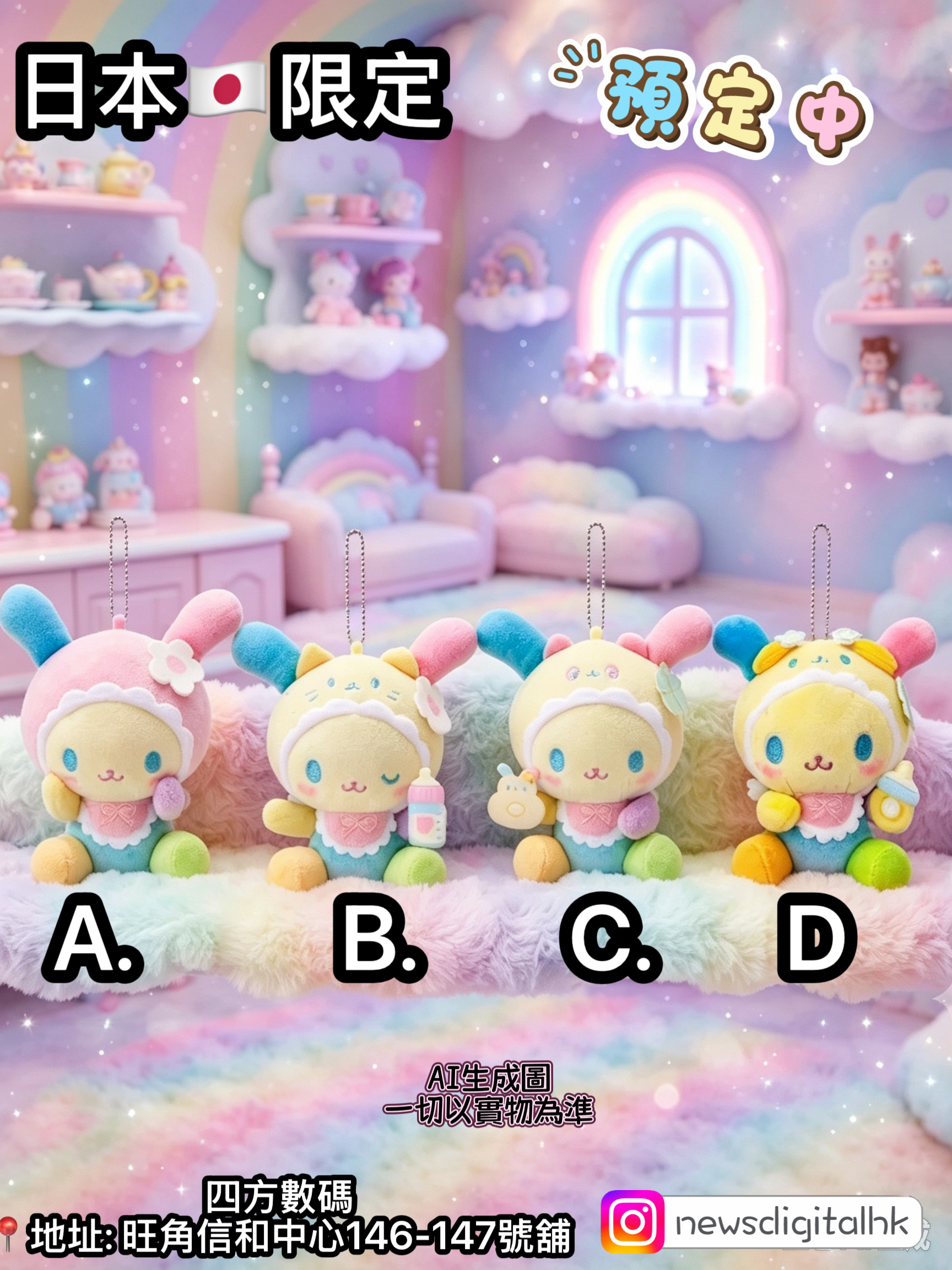 ［1月到貨]Avail x Sanrio Usahana掛飾系列