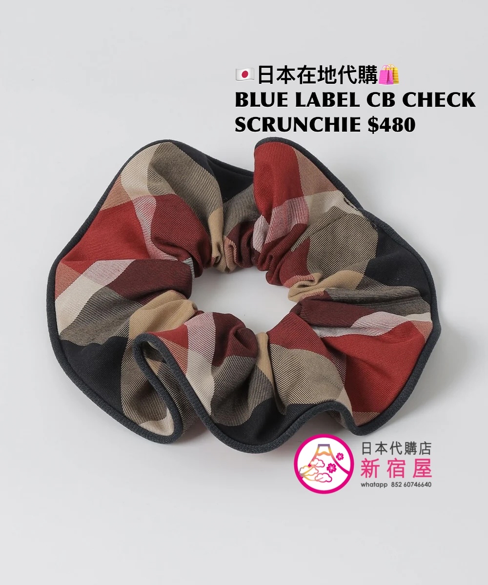 BLUE LABEL CB CHECK SCRUNCHIE