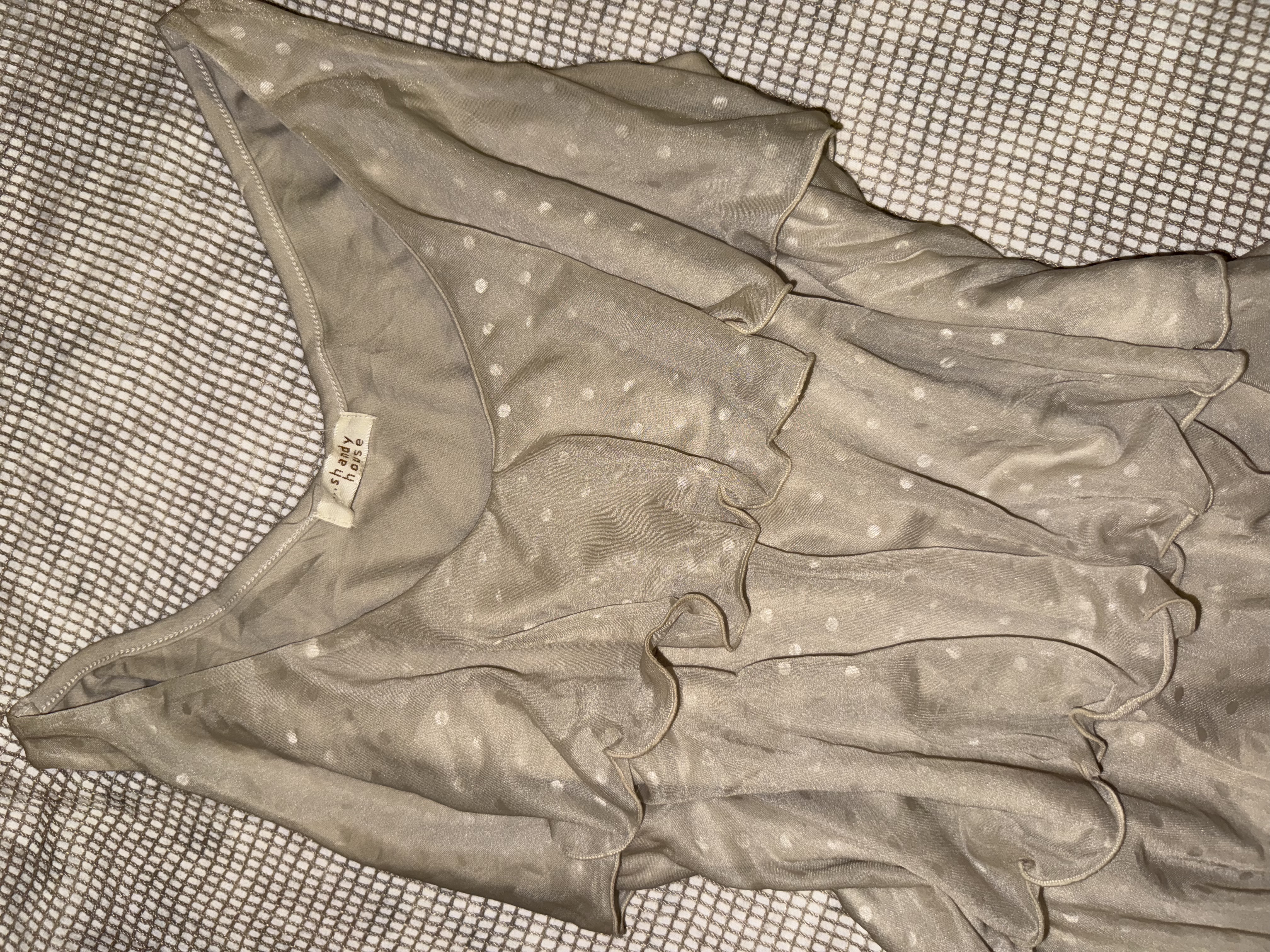 Sleeveless Polka Dots Ruffle Vest