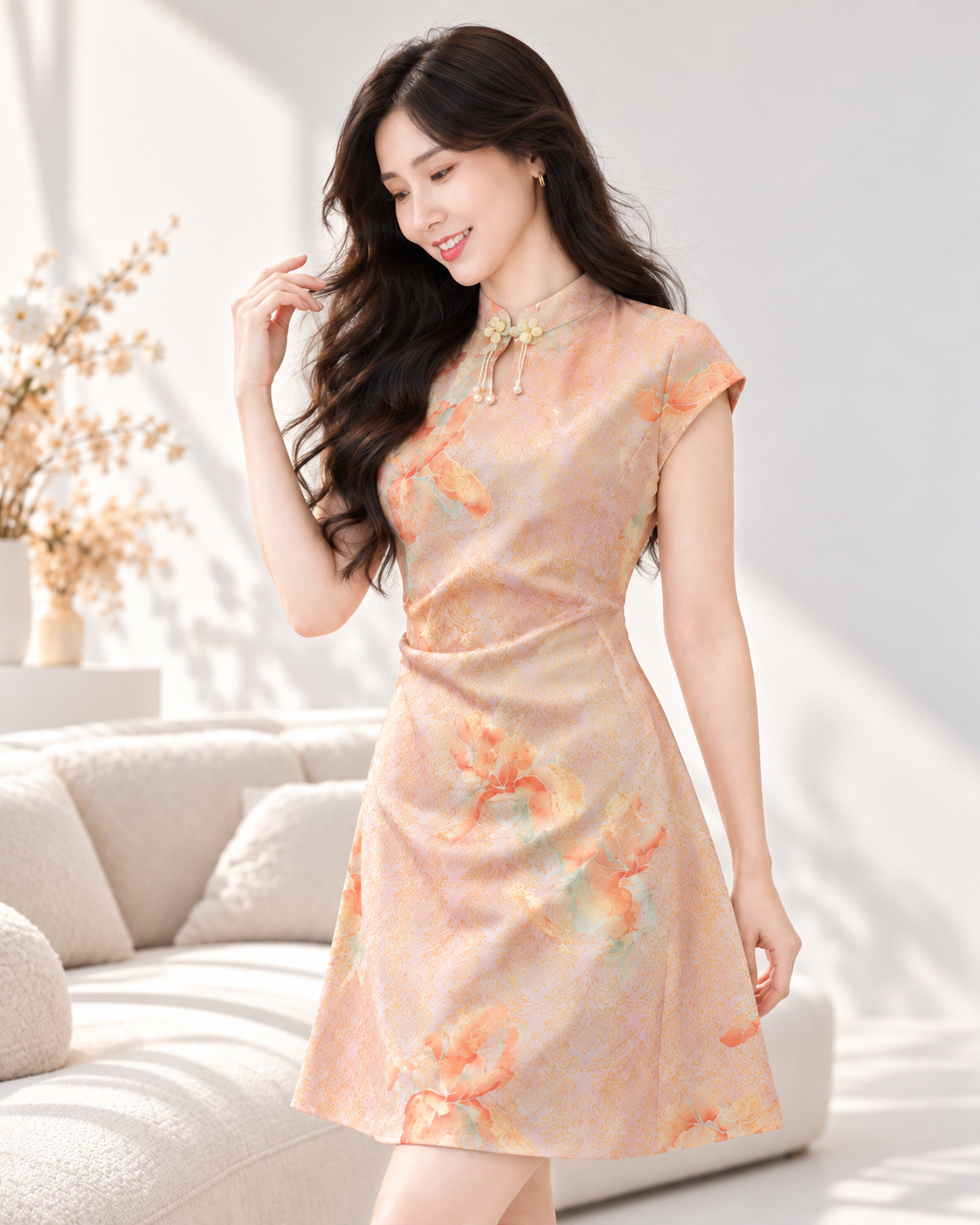 5161 Jade Elegance Qipao Mini Dress
