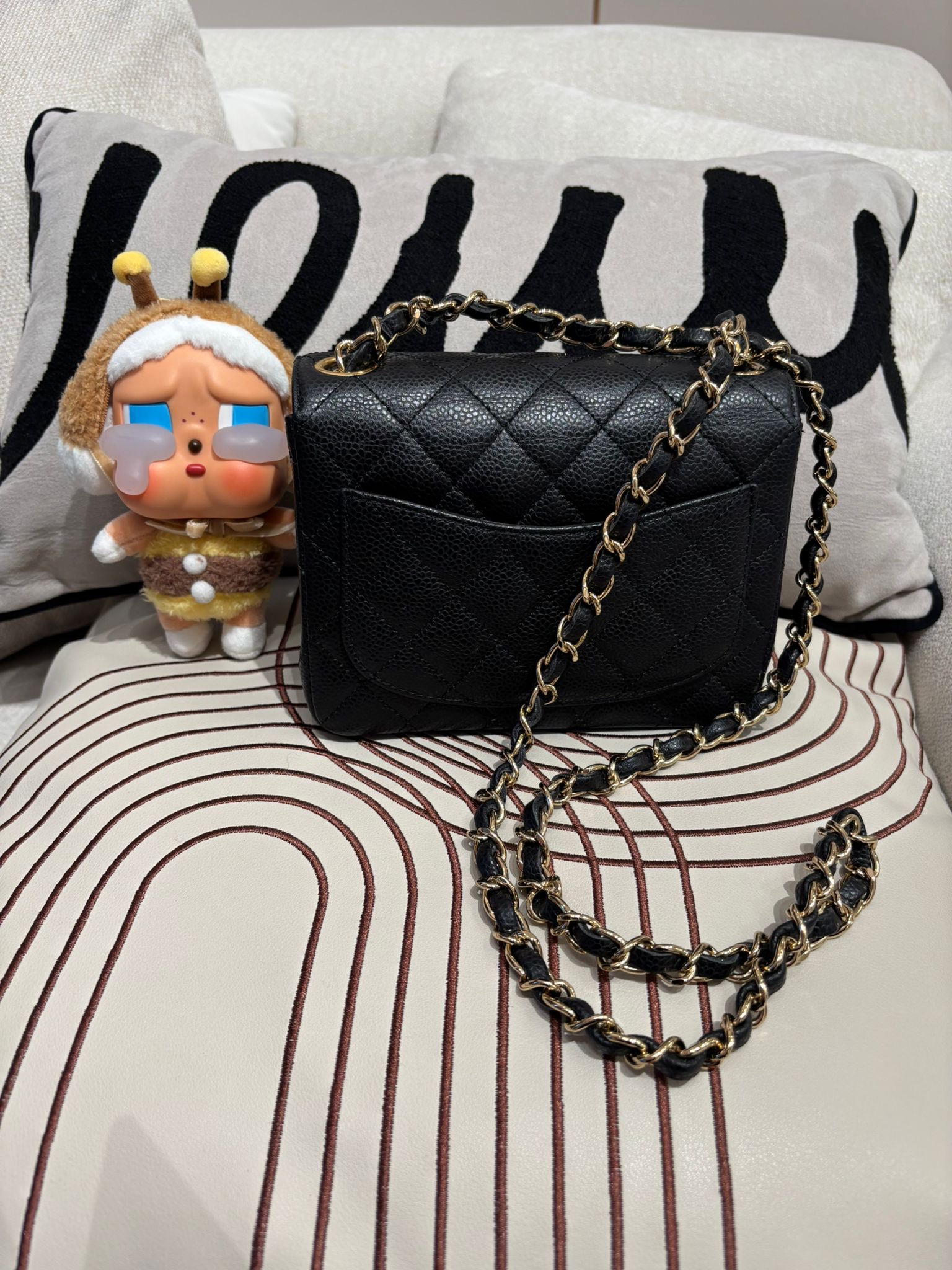 Chanel Mini Flap Bag 黑色荔枝牛皮金扣 100%Authentic, 98%New ✅12Card✅Dust bag✅Box