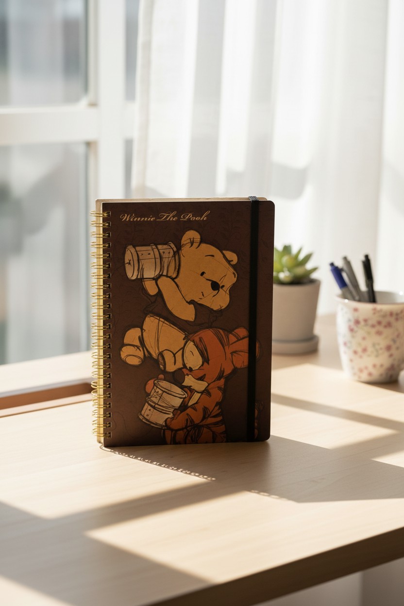 線圈筆記本-方格 Winnie the Pooh 維尼熊    (DPNA-25K-14B)