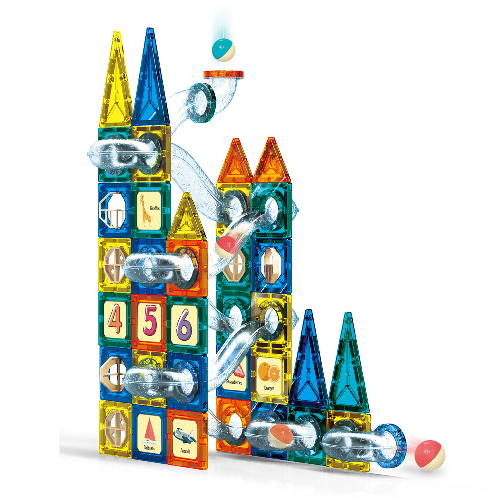 🔸預購貨品🔸FOOD超人創意磁力片-STEAM摩天樂園滑道滾球