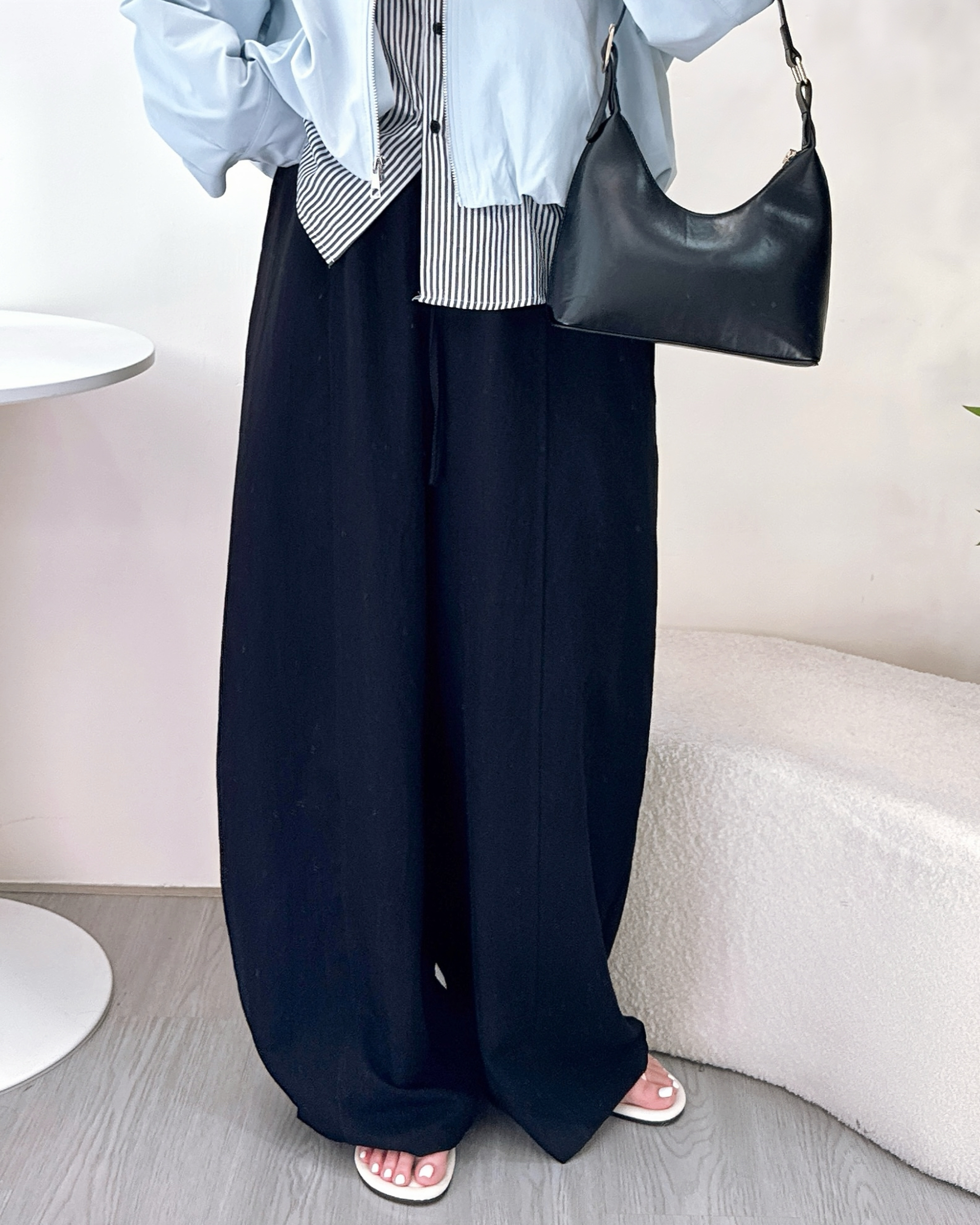 超舒服慵懶垂感滑嘟嘟麻棉闊褲 4色