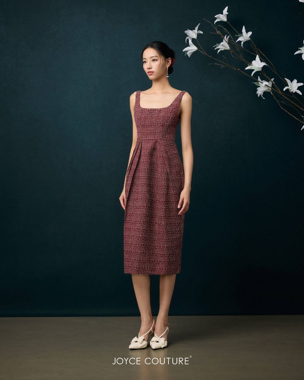 吊带小香风连身裙 D0097