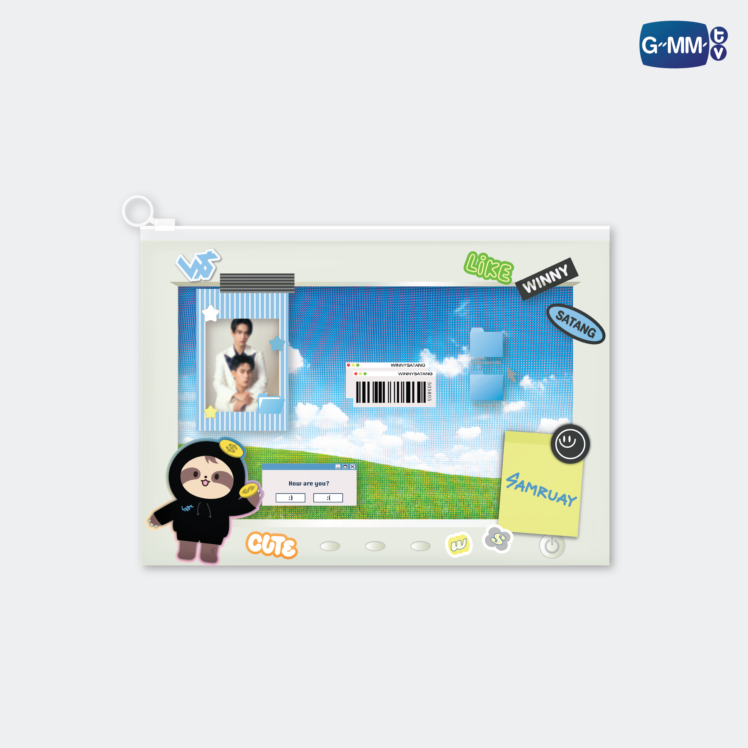 SAMRUAY CHARACTER POCKET ZIP FOLDER