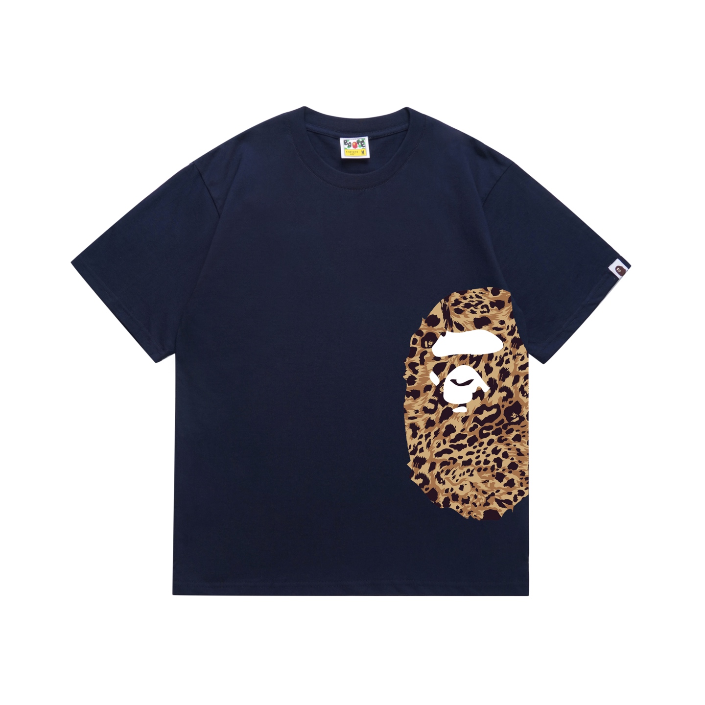 Bape Wild Leopard Pattern Ape Head Relaxed Fit Tee