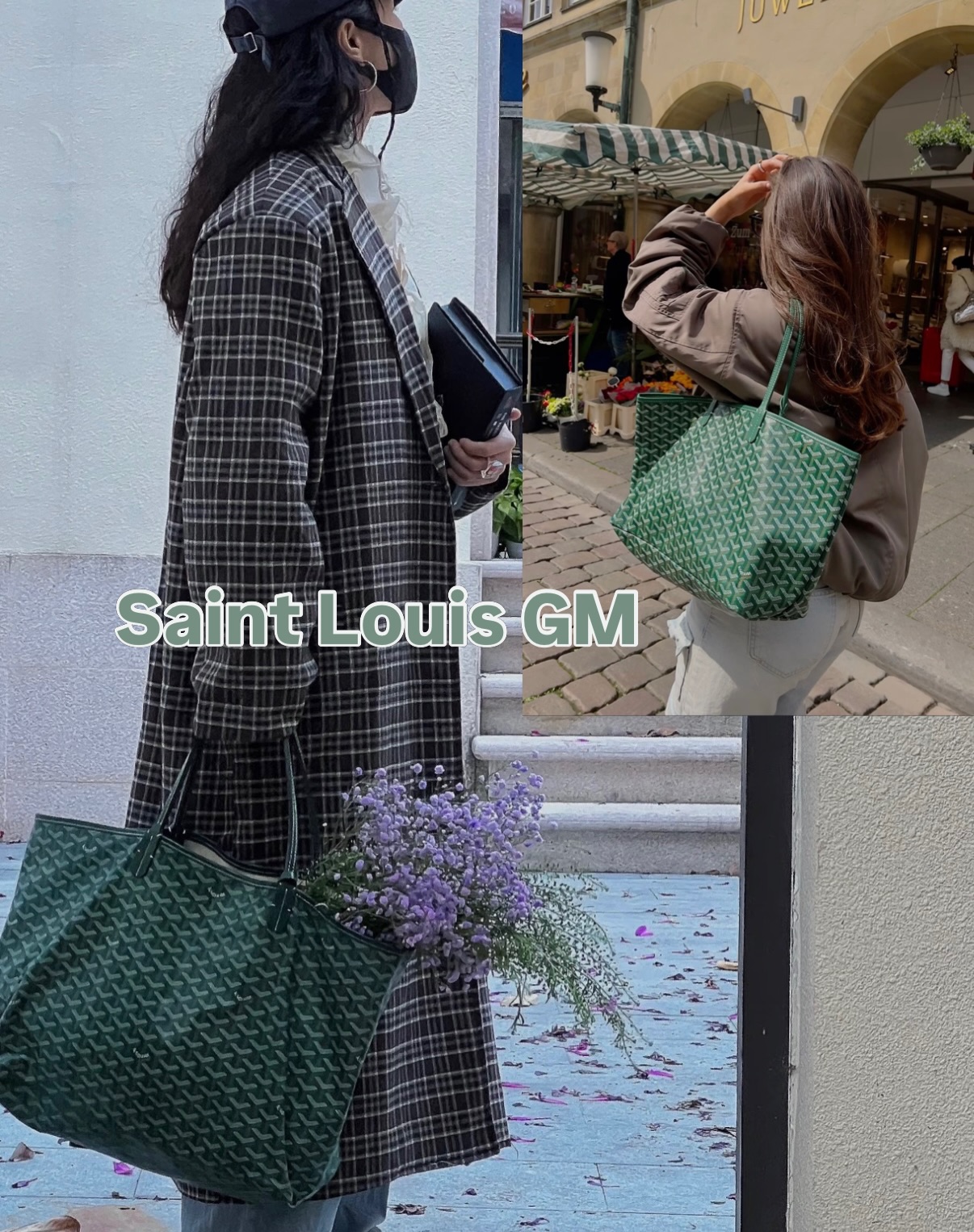 Goyard 👜 PRE OWNED 🛍️Saint Louis GM Tote💚 