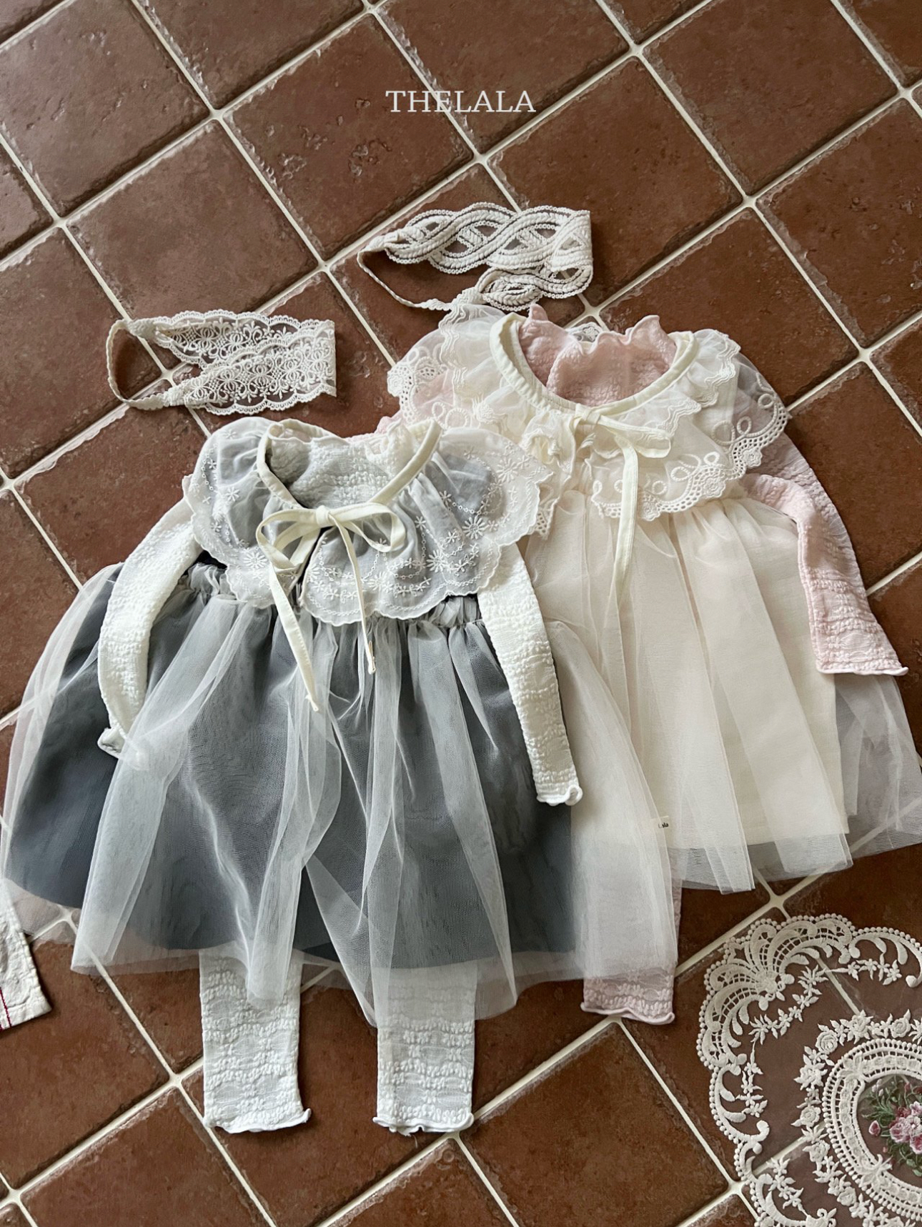 🌸預訂 韓國直送🌸🇰🇷THELALA兩色優雅薄紗背心連身裙