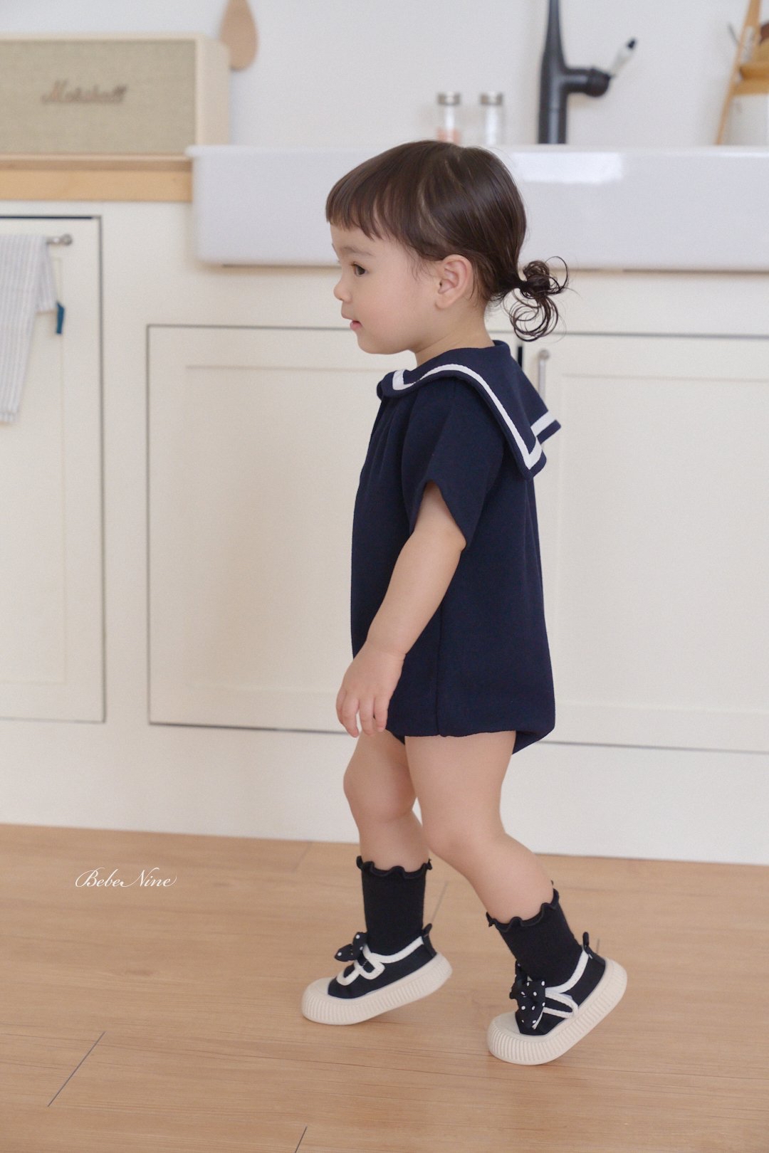 ☀️預訂 韓國直送☀️🇰🇷Bebenine兩色海洋風水手領短袖包屁衣