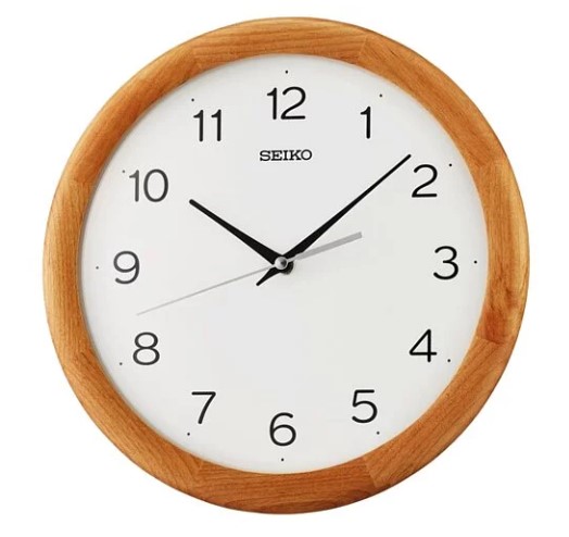 QXA781B/圓掛鐘(木紋)