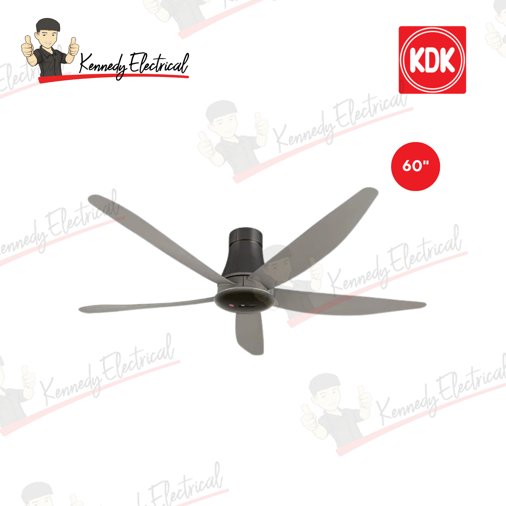 KDK 60" Sensa 5 Remote Ceiling Fan K15Z5-QEY (Short Pipe)