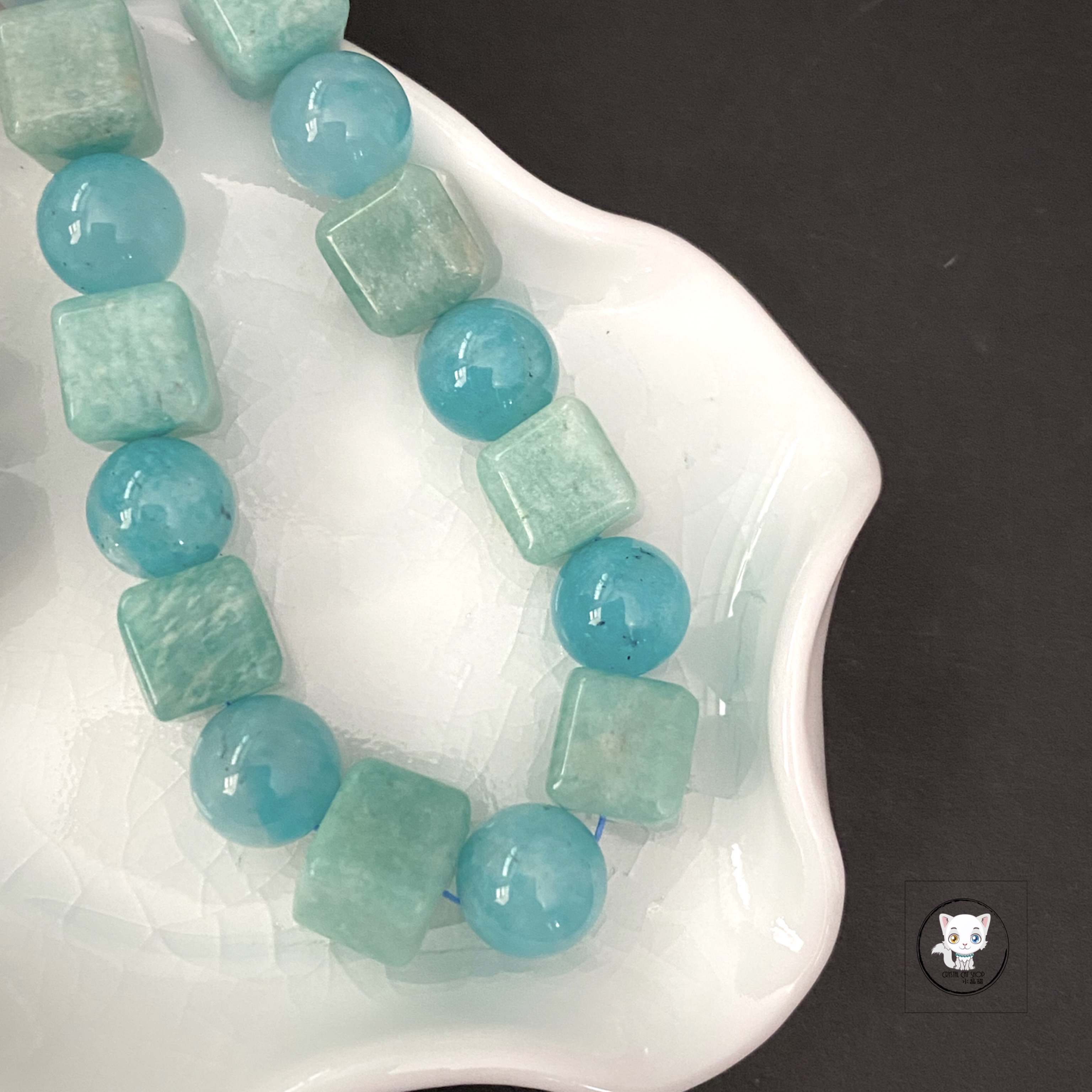 天然老礦天河石方糖手鏈 10mm