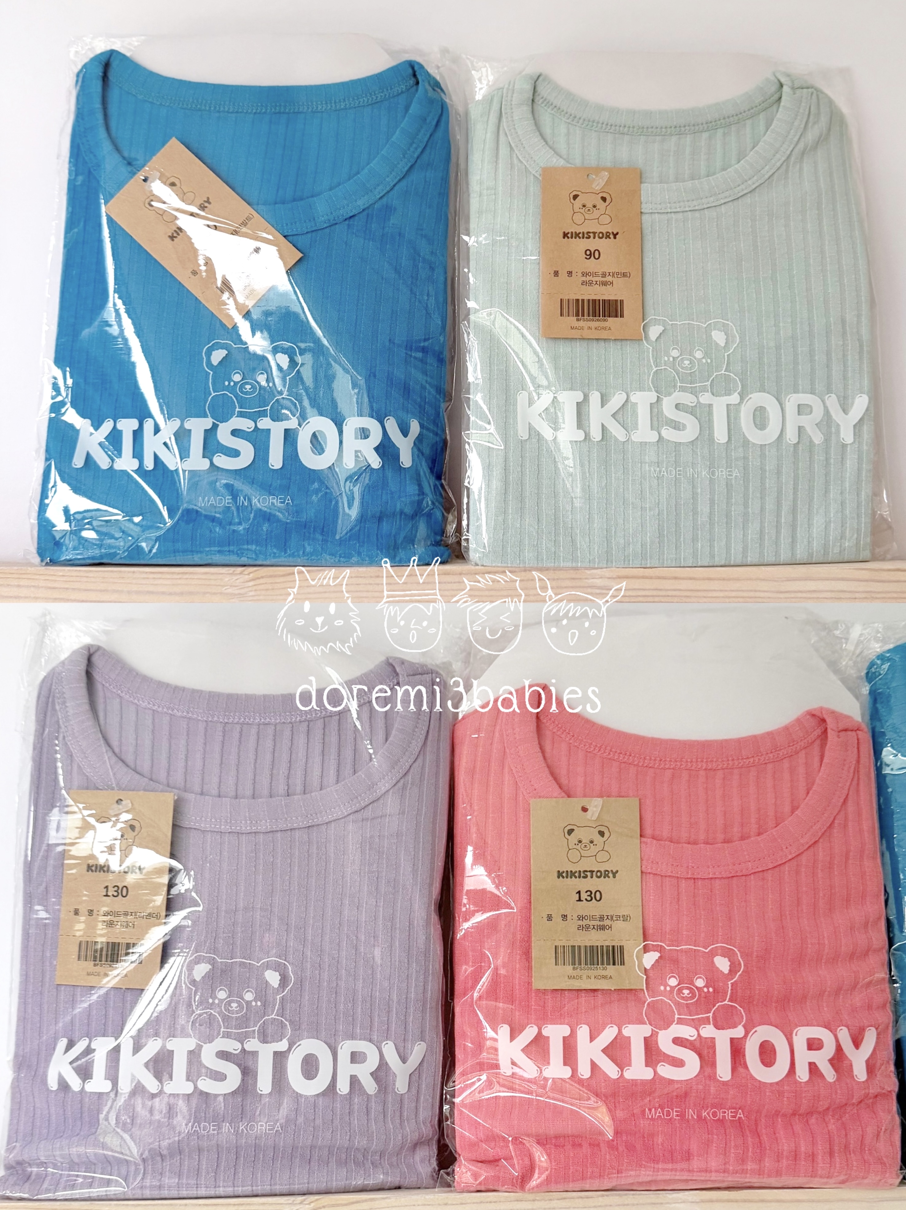 kikistory 棉+rayon人造絲5分袖家居服【獨家發售!】 (10-14日到貨)