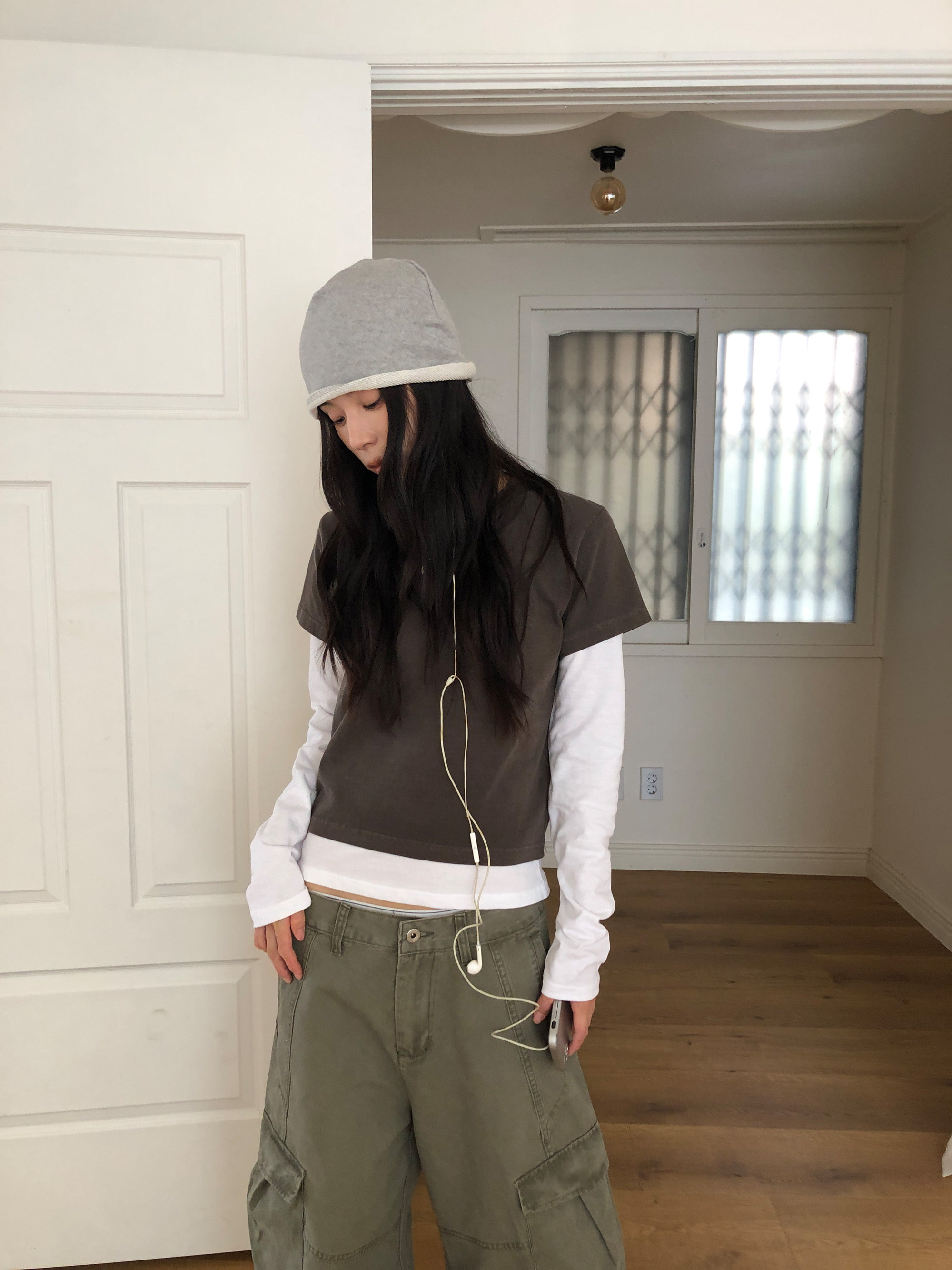 Cotton Wide-Leg Cargo Pants