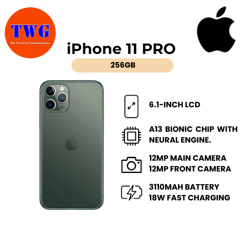 ip 11 PRO GREEN 256GB(2nd HAND ) 100% ORIGINAL MALAYSIA