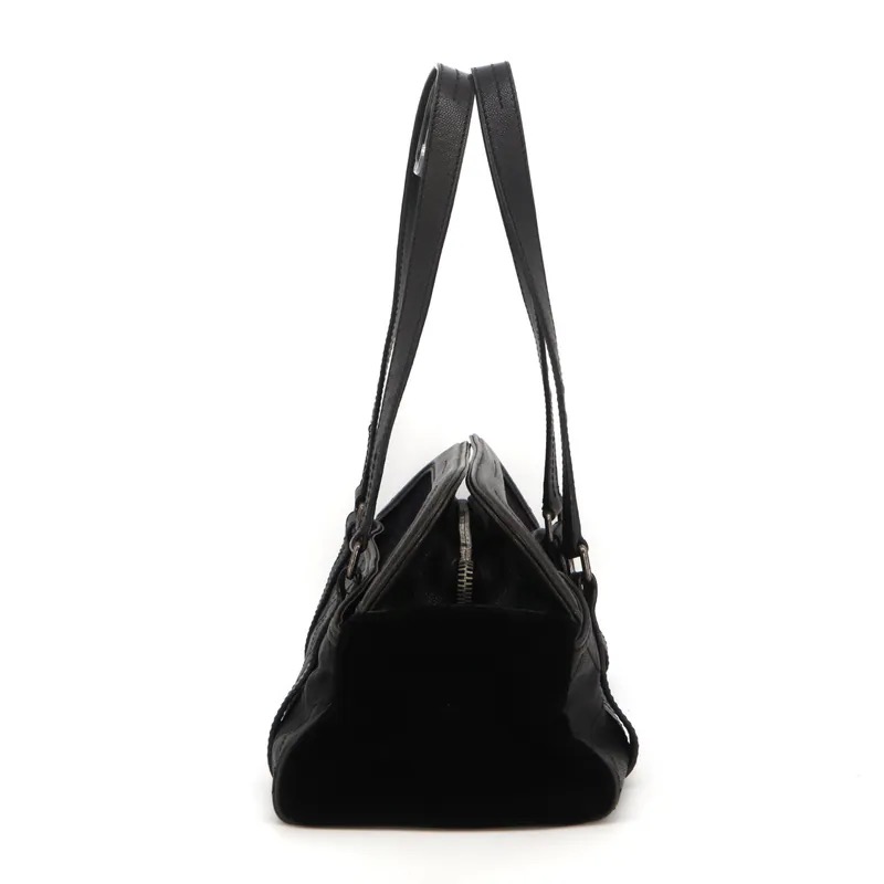 Chanel 2.55 Caviar Mademoiselle Lock Bowling Bag