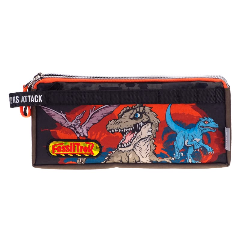 Dinosaurs Triple Zippers Pencil Pouch 三拉鏈筆袋