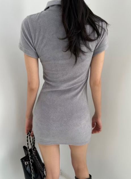 【 ♪ 顯身材🔥實穿率極高！高質量親膚毛巾料～啪啪扣修身POLO OPS🩶 】 Button Slim Ops(兩色入)