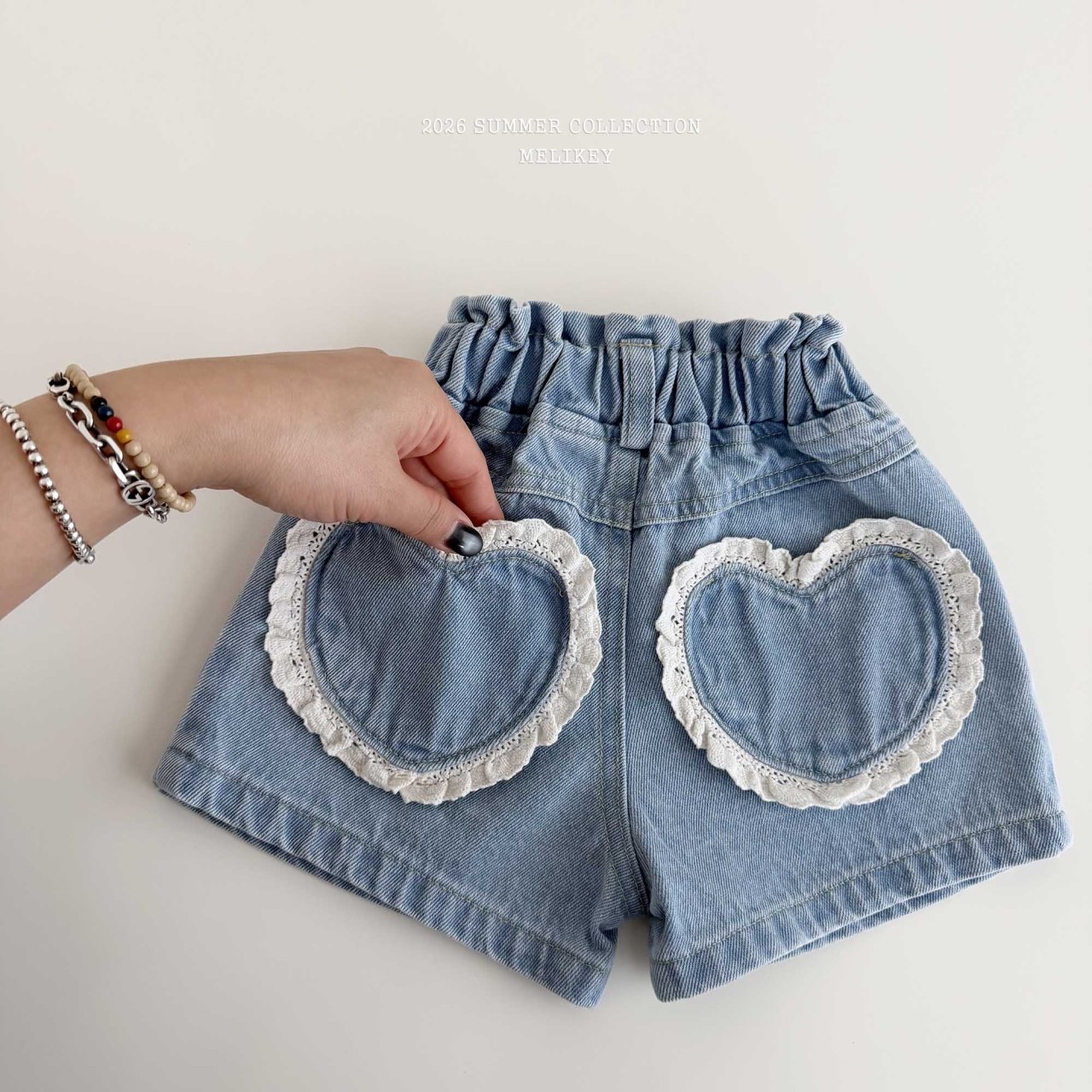 Heart Denim Shorts