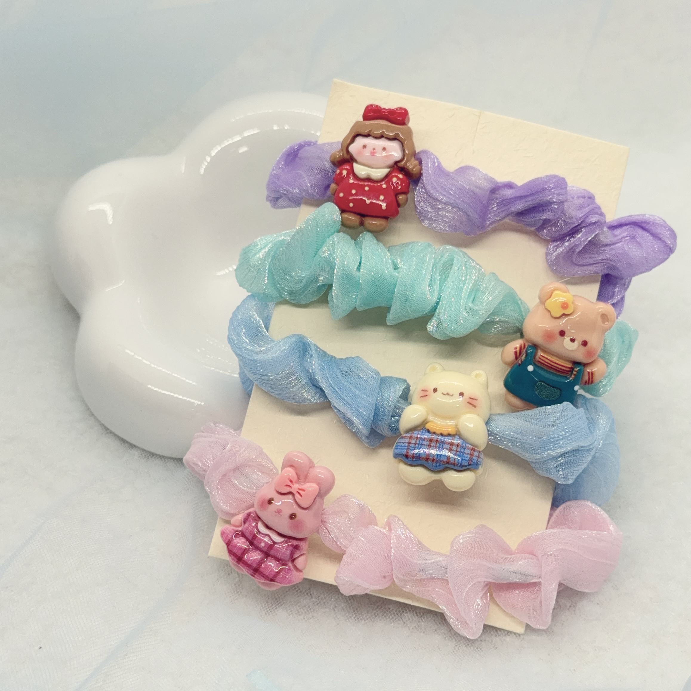 小女孩布髮圈 (4pcs/set) *Minimore自家出品 