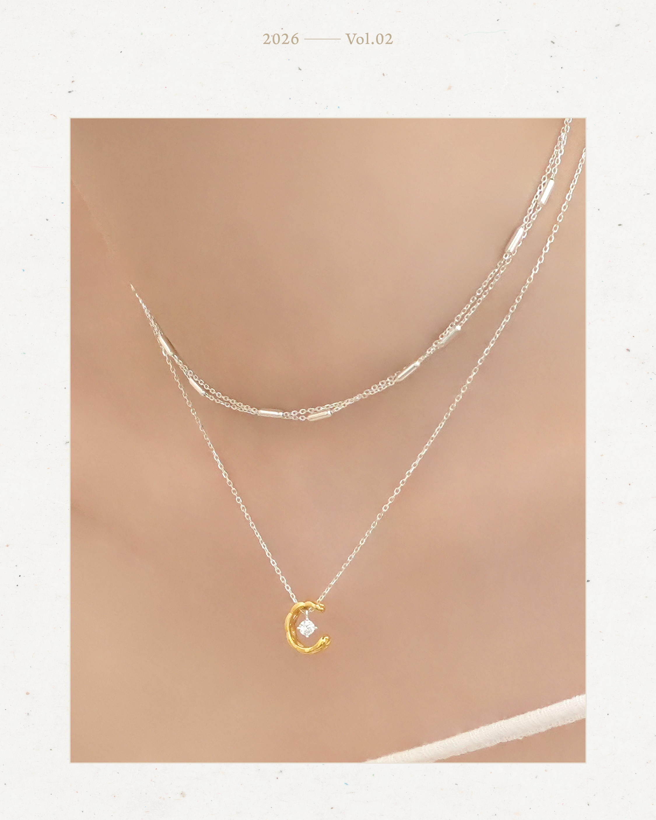 Dual-tone Moonbeam Necklace